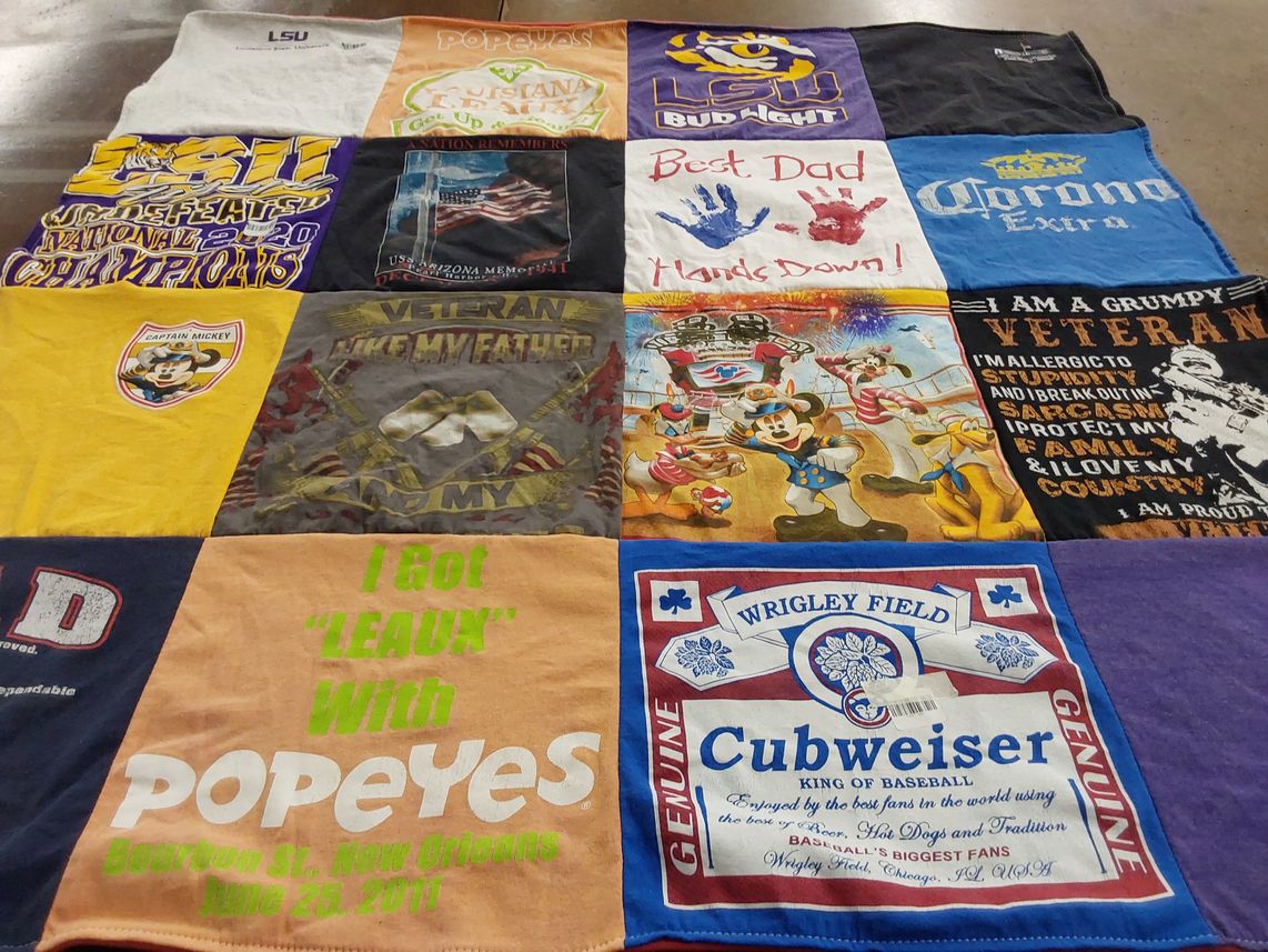 T-shirt quilt featuring lsu tigers by Robyn from LA