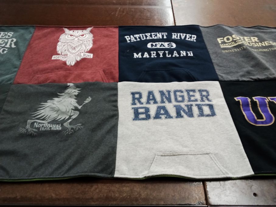 T-shirt quilt from university of washington by Allison from WA