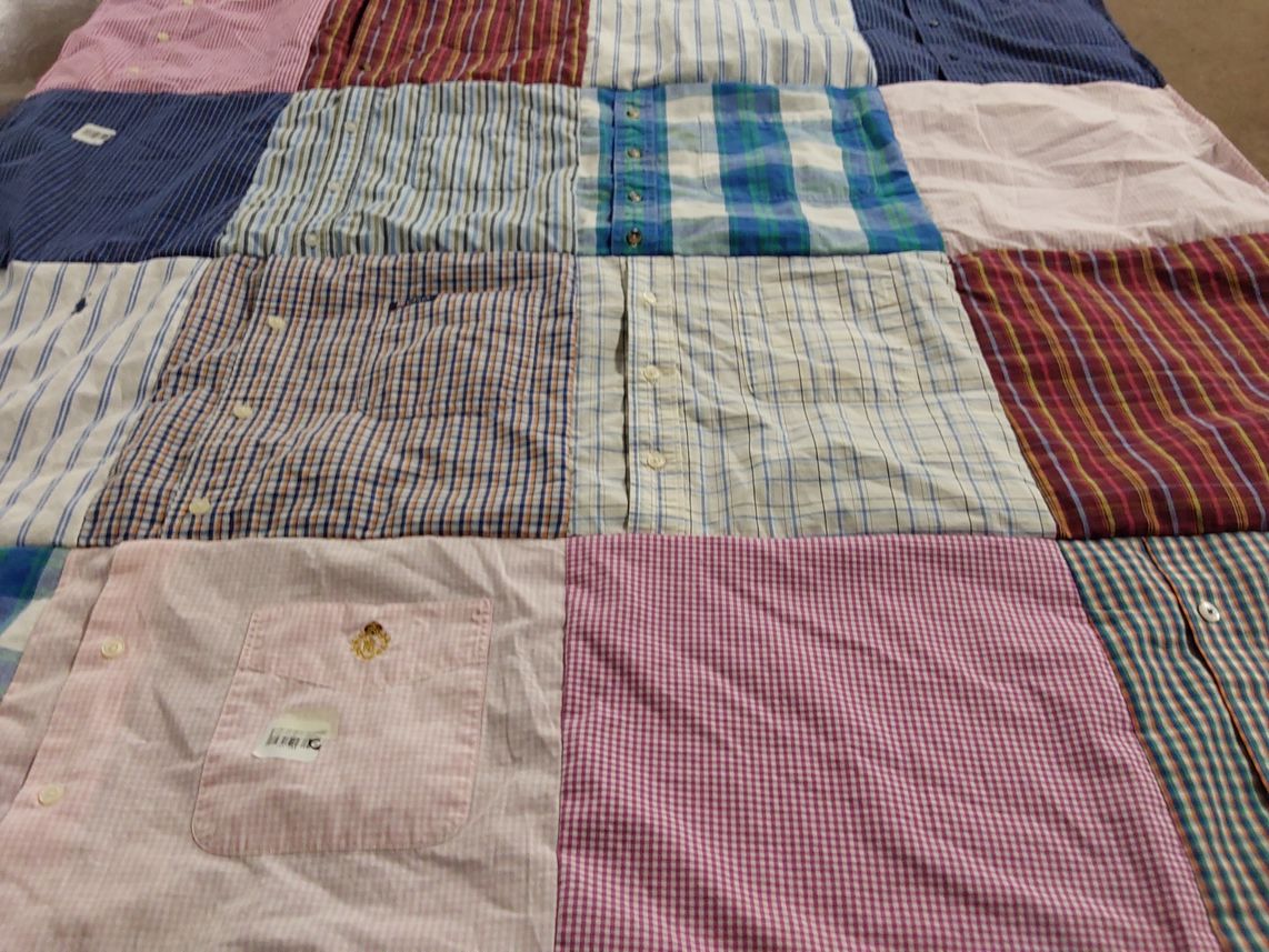 T-shirt quilt with sewing, quilting themes by Jessica from WA