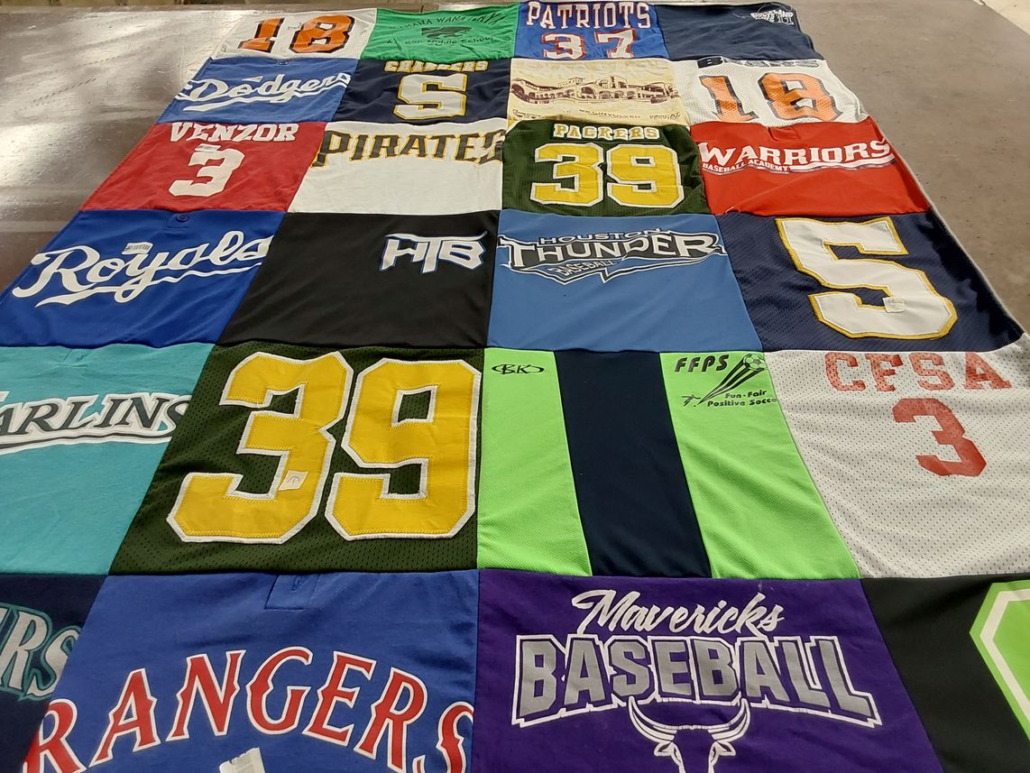 T-shirt quilt featuring mavericks baseball by Rosie from TX