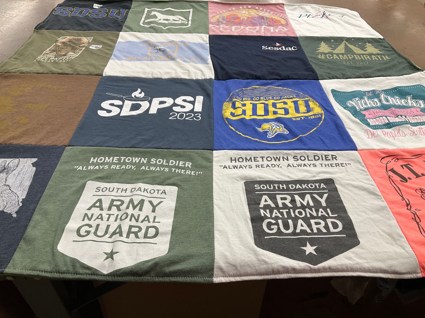T-shirt quilt featuring south dakota state university, jackrabbits by Mikaela from SD