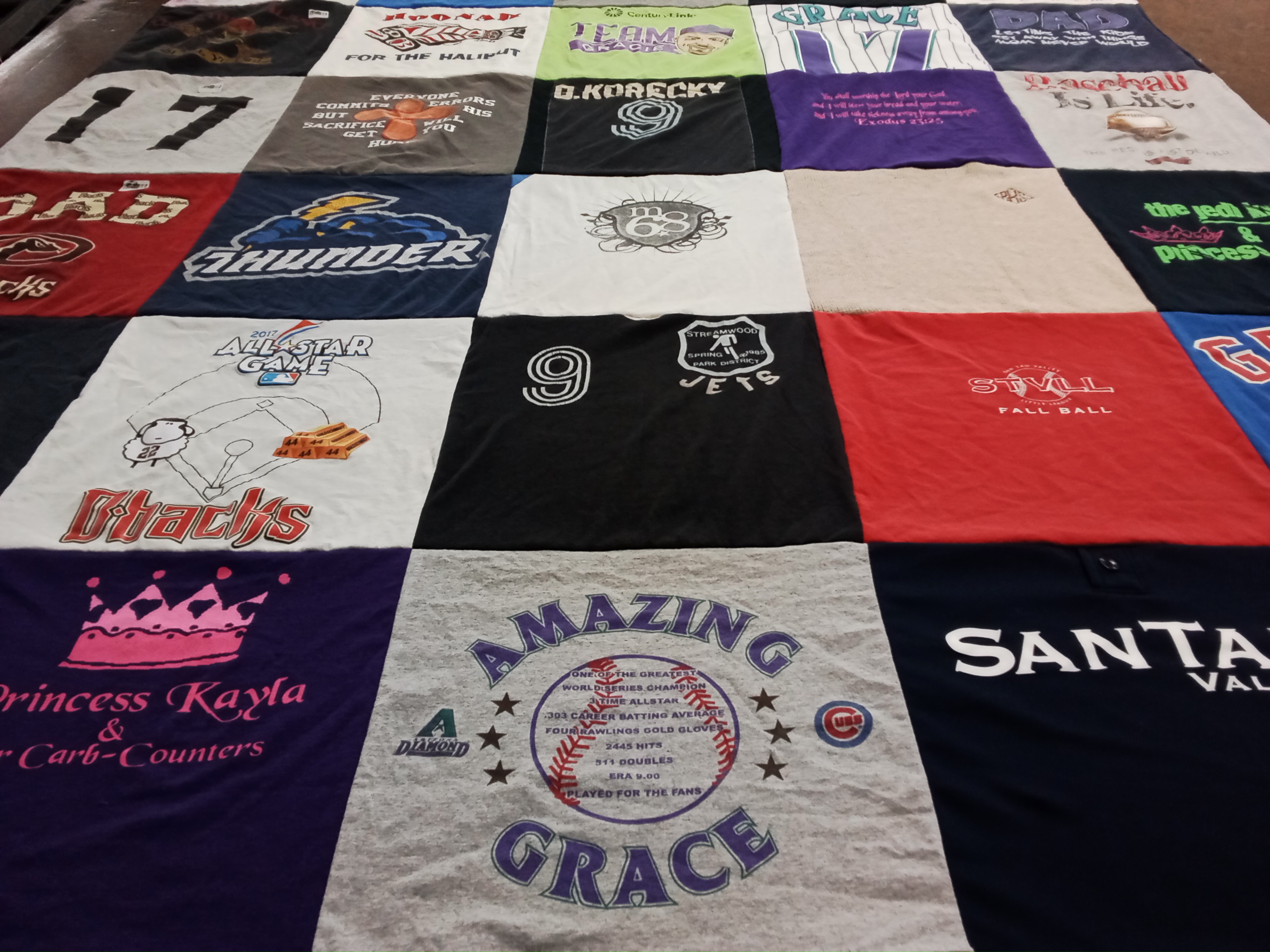 T-shirt quilt featuring cubs by Brian from AZ