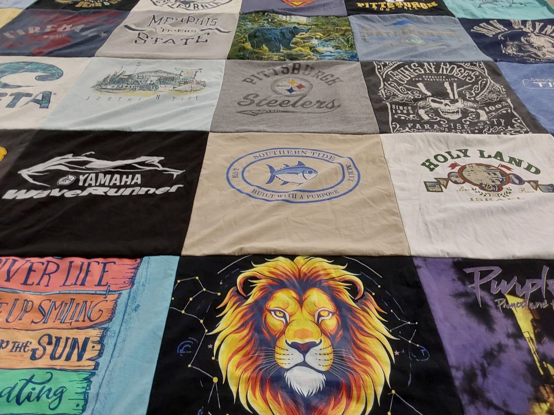 T-shirt quilt featuring pittsburgh steelers by Melda from TN