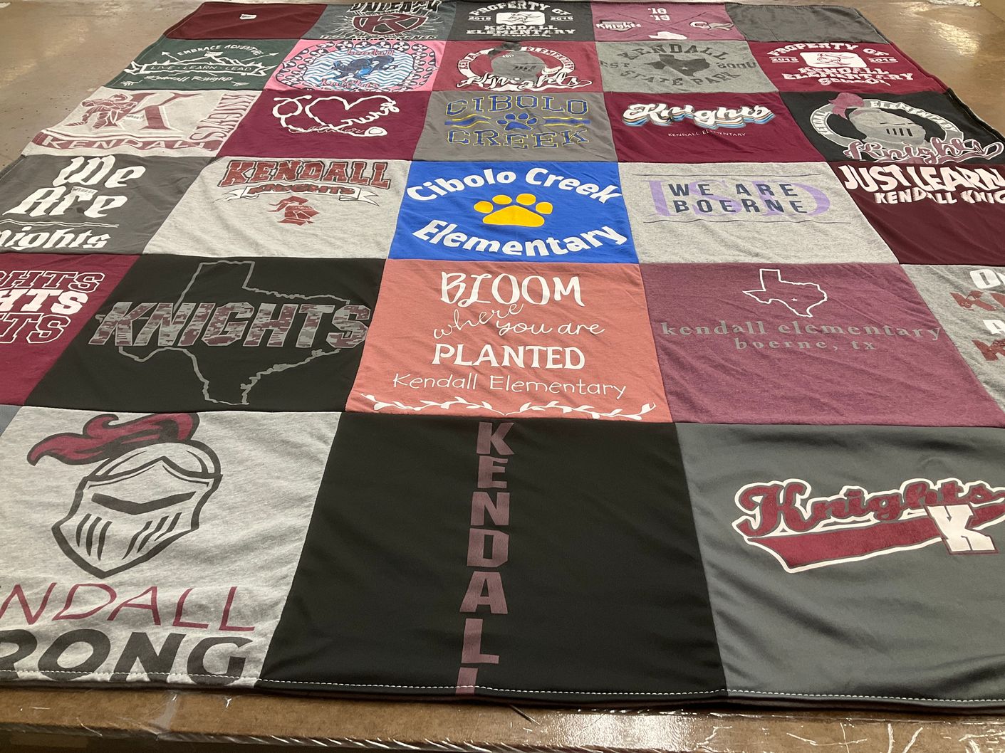 T-shirt quilt featuring knights by Veronica from TX