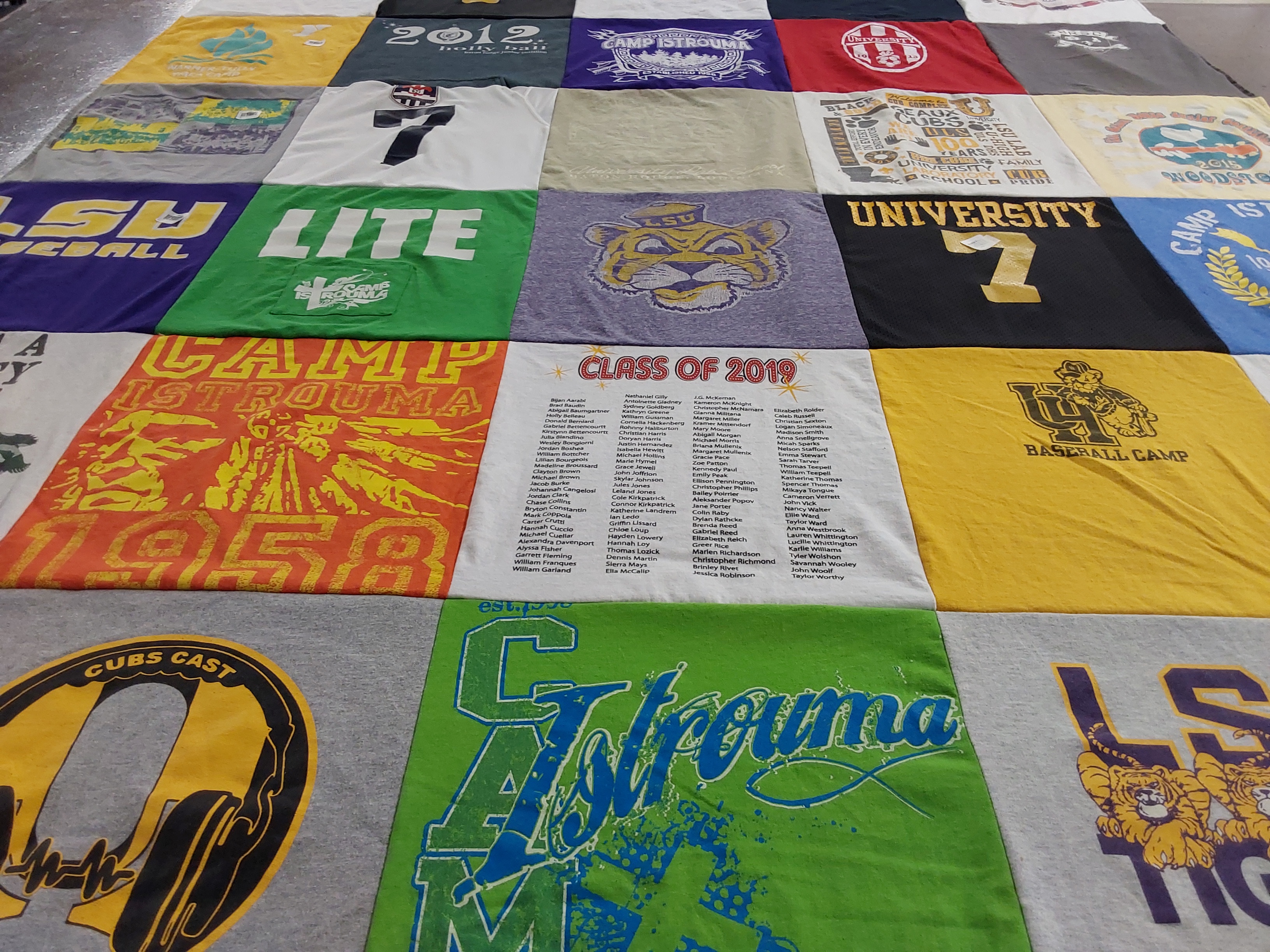 T-shirt quilt featuring lsu baseball by Mila from LA