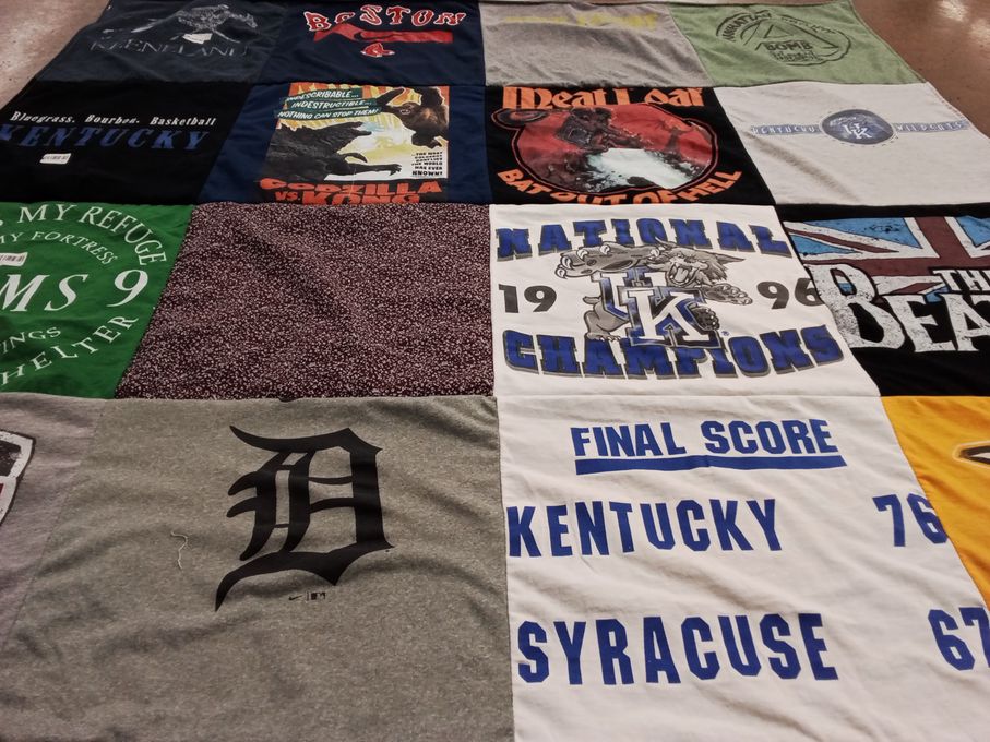 T-shirt quilt featuring university of kentucky basketball by Leigh from TN