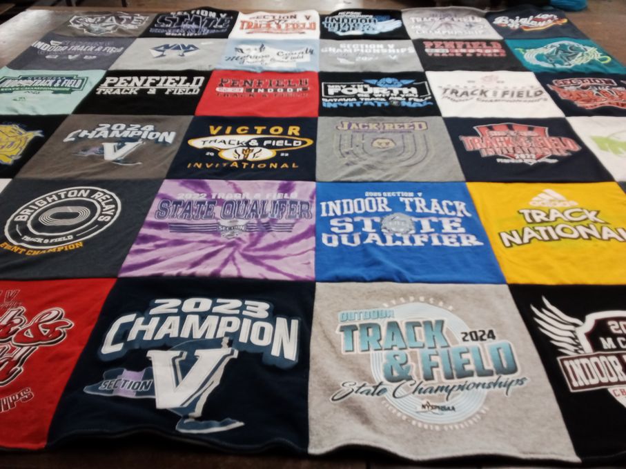 T-shirt quilt from victor high school, penfield high school by Shanna from NY