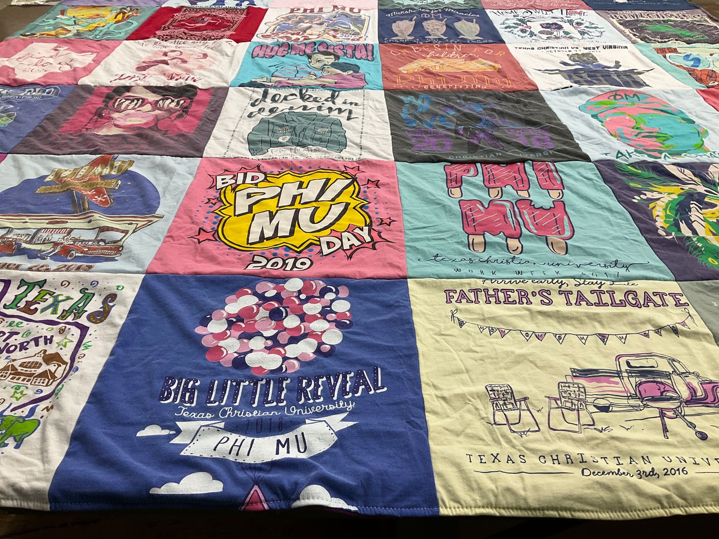 T-shirt quilt from texas christian university by Kevin from CO