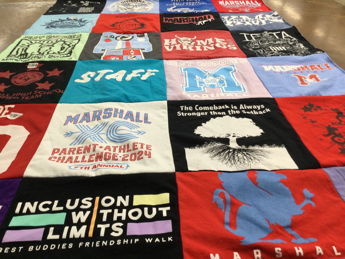 T-shirt quilt from marshall high school by Stephanie from VA