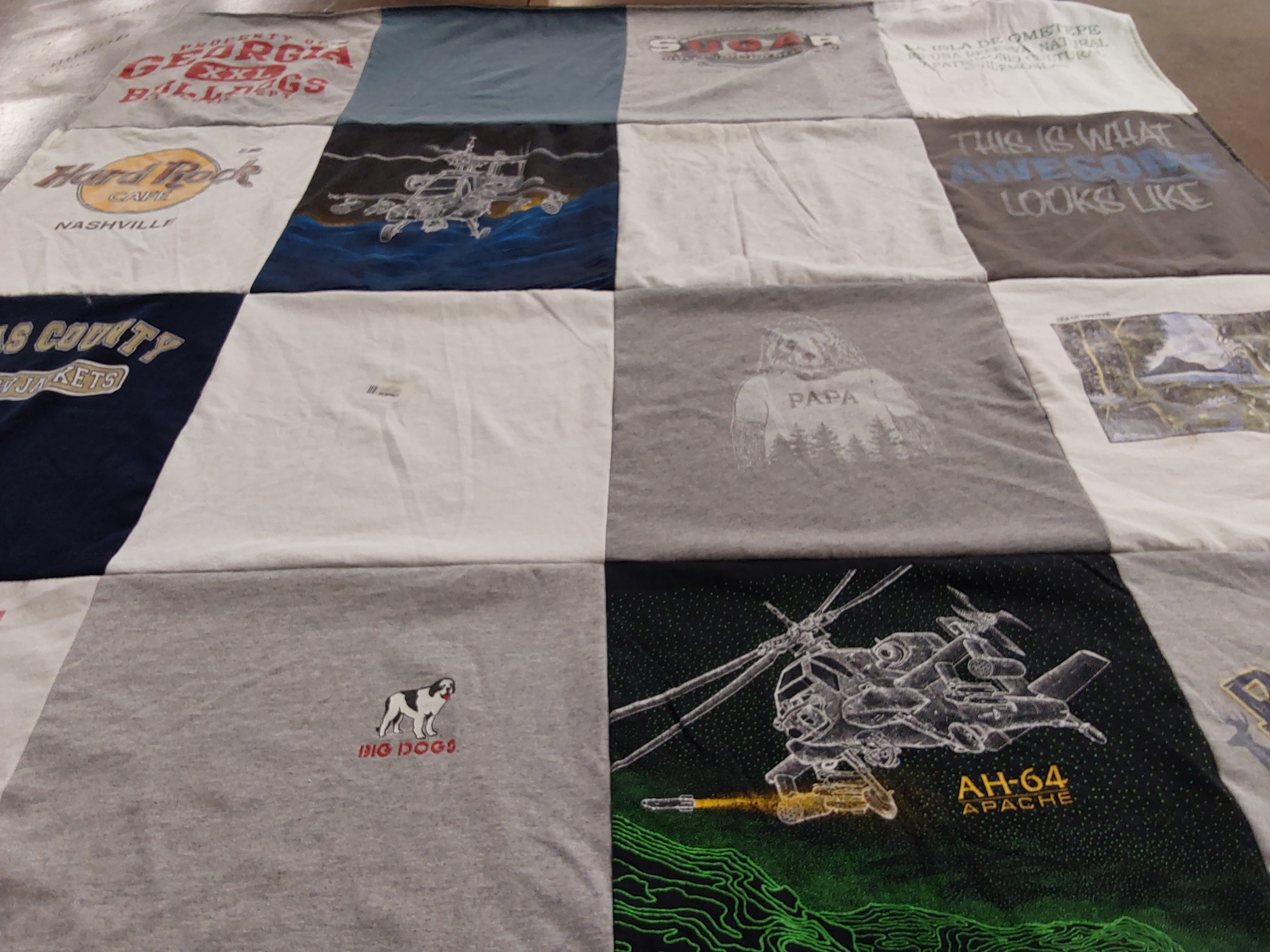 T-shirt quilt featuring ellis county yellowjackets by Melissa from FL