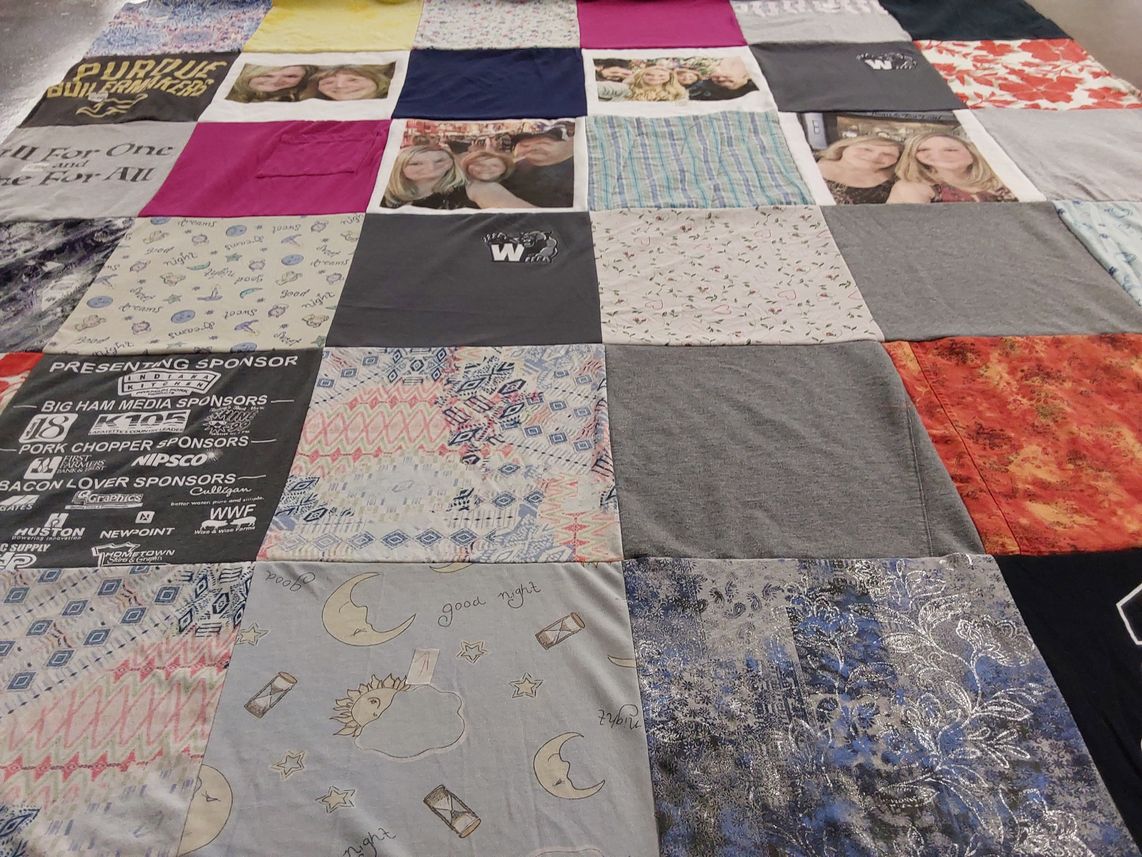 T-shirt quilt featuring purdue boilermakers by Autumn from IN