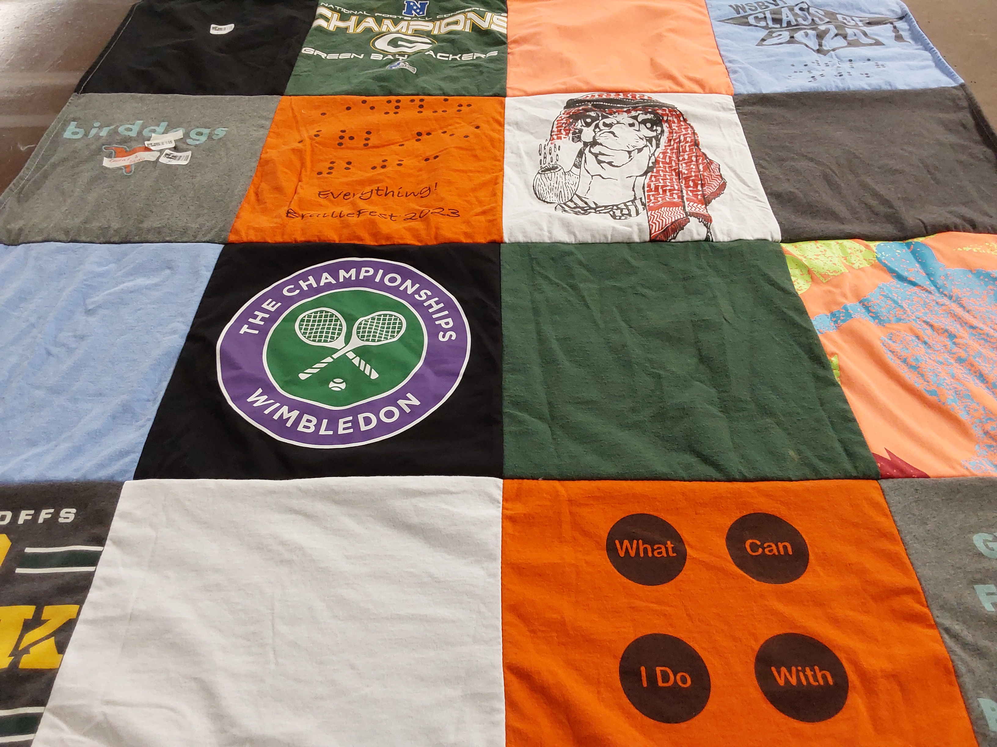 T-shirt quilt featuring none by Fredricka from WI