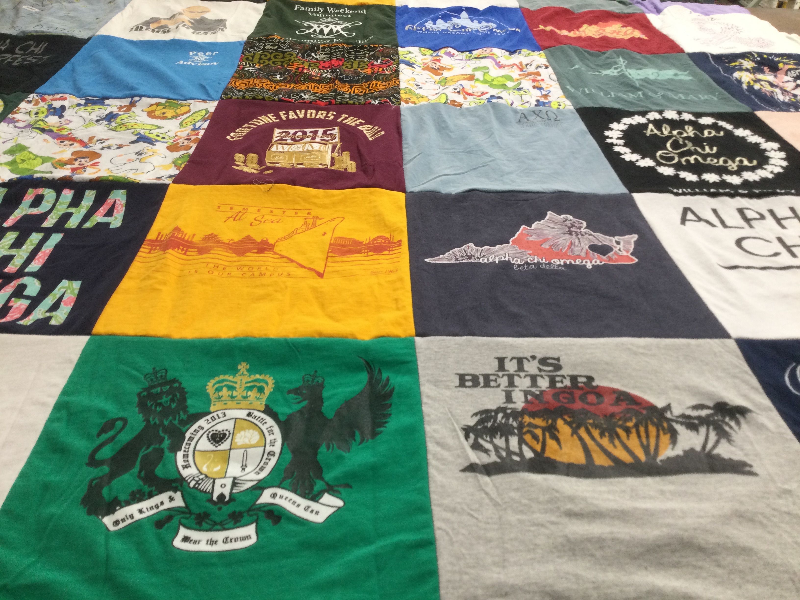 T-shirt quilt from william & mary university by Rachel from DC