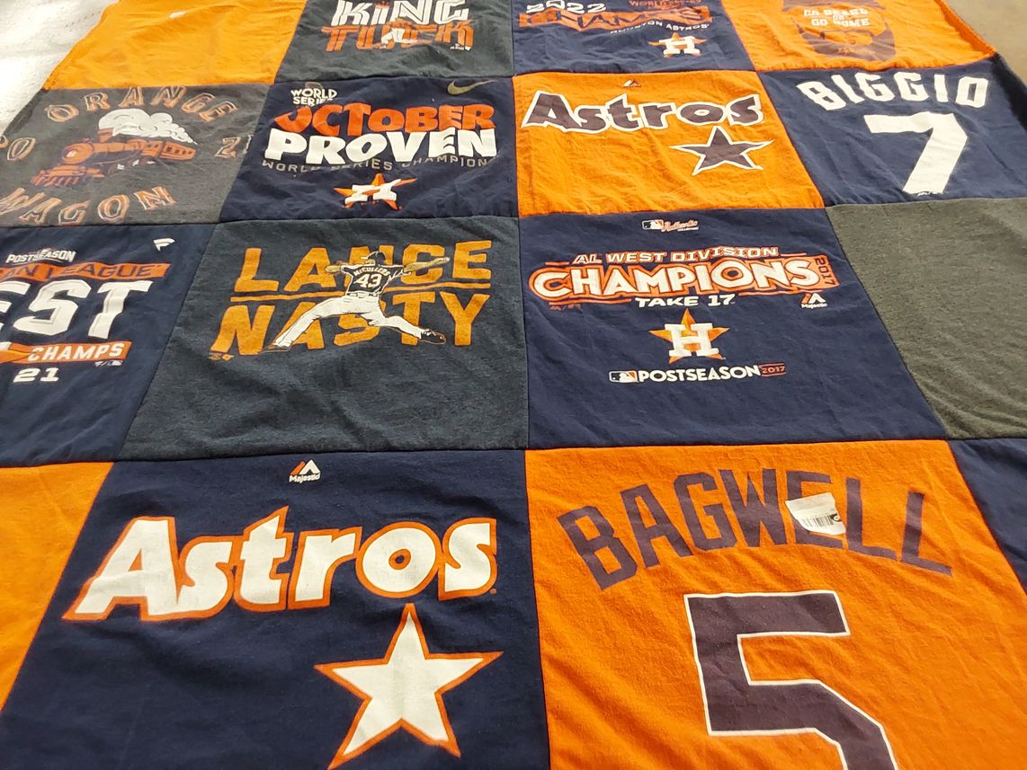 T-shirt quilt featuring houston astros by Blake from TX