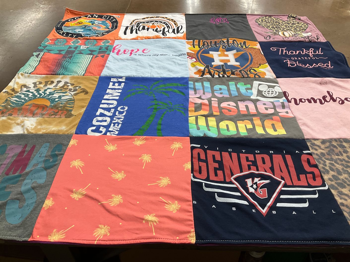 T-shirt quilt featuring victoria generals baseball by Breanna from TX