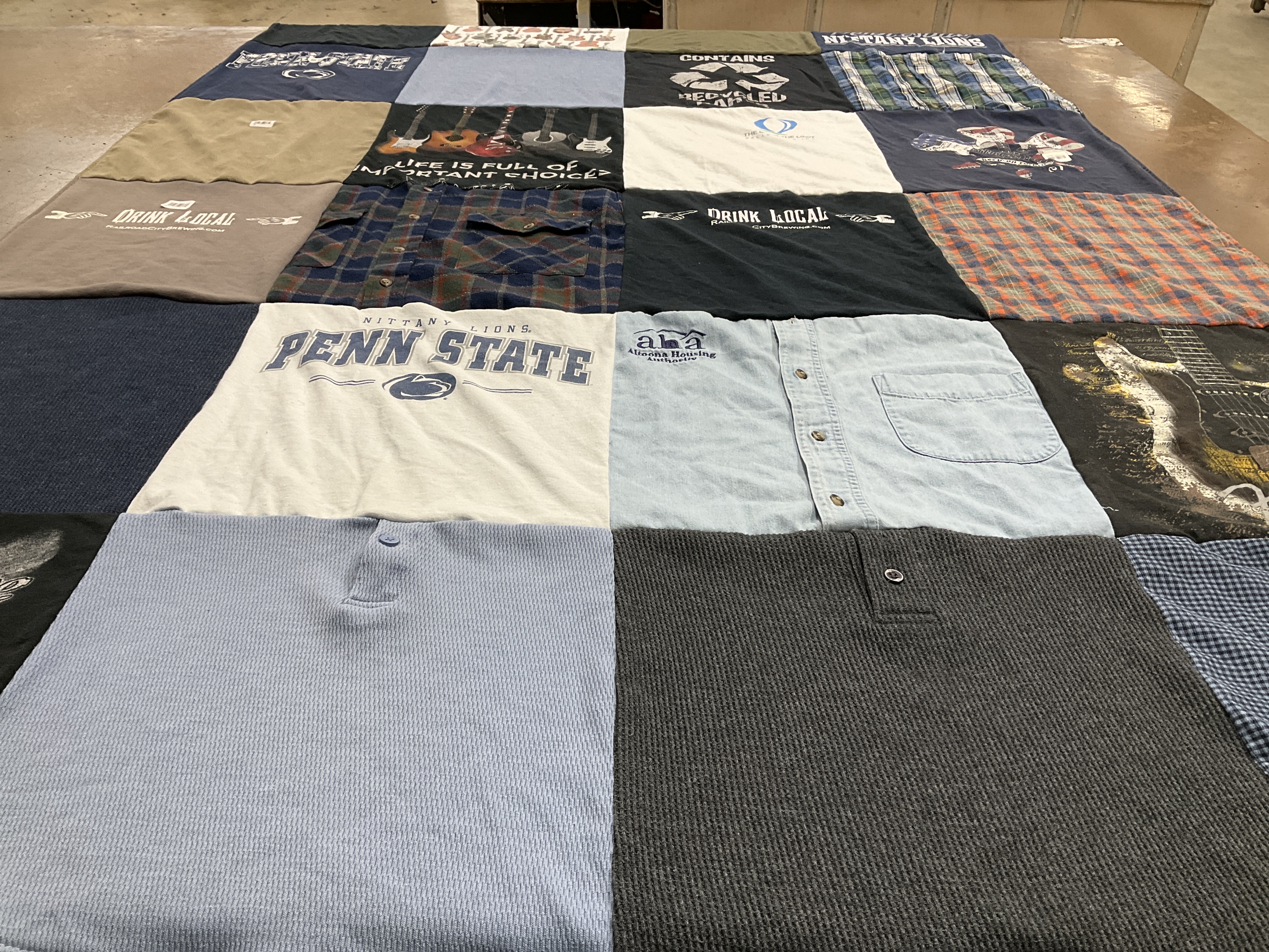 T-shirt quilt from penn state university by Bonnie from PA