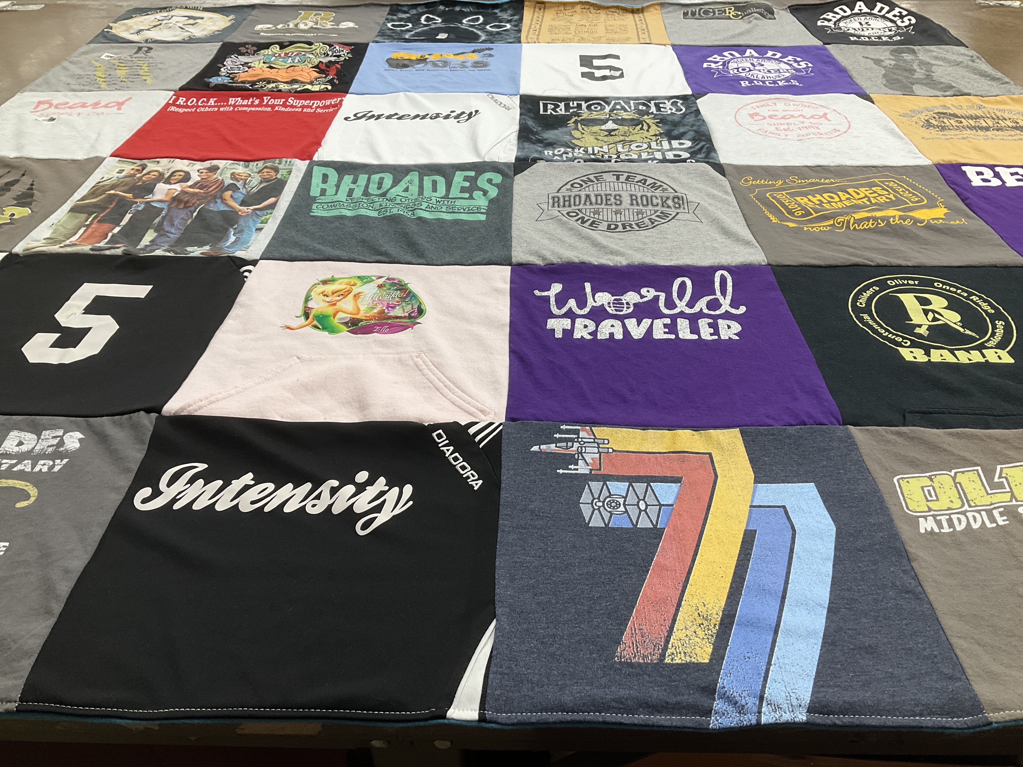 T-shirt quilt from rhaodes elementary school by Anneka from OK