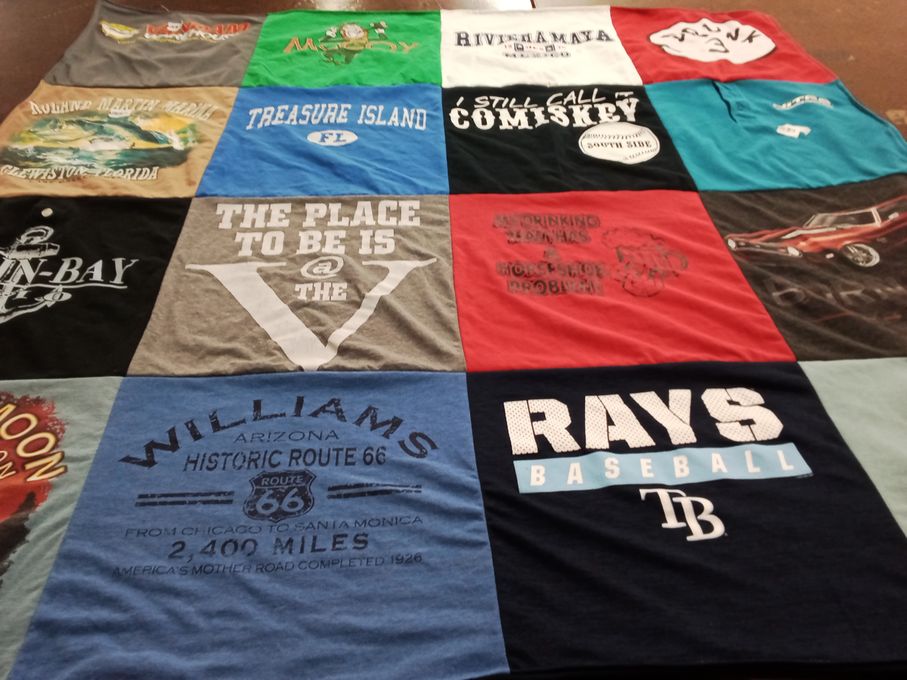 T-shirt quilt featuring tampa bay rays baseball by Jason from IN