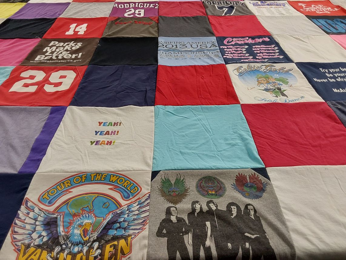 T-shirt quilt featuring denver broncos by Deberah from CA
