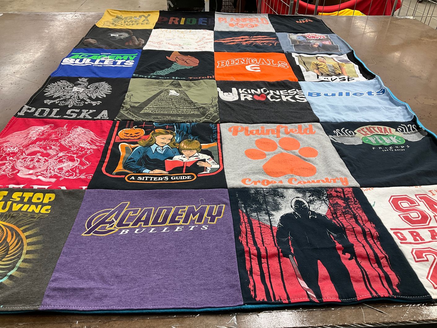 T-shirt quilt featuring bengals by Anna from IL