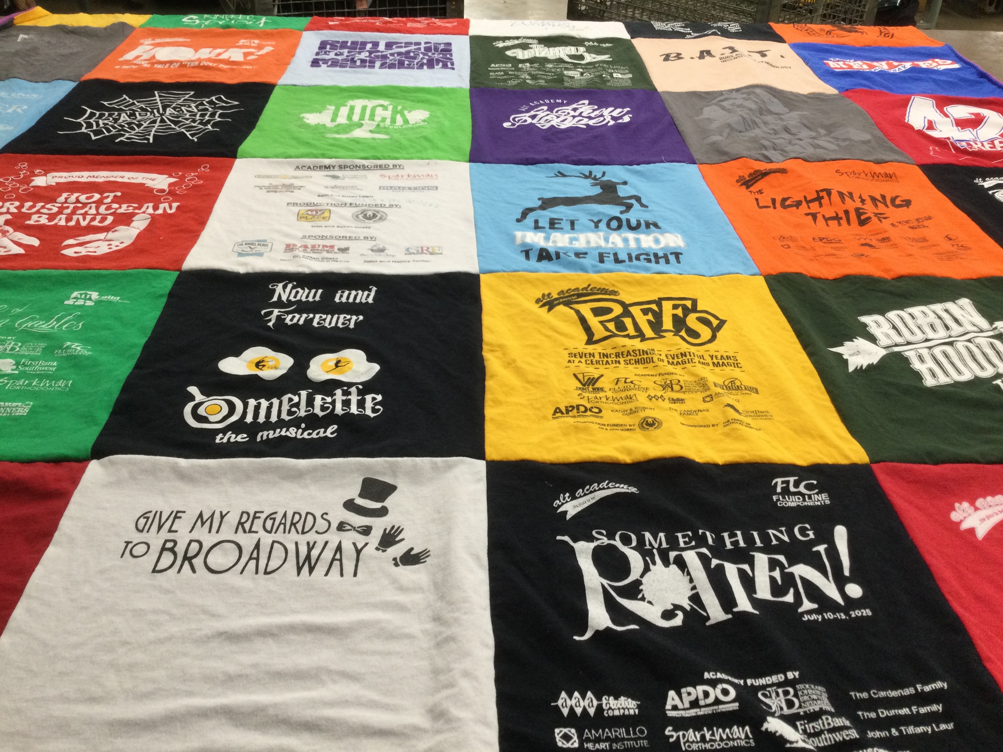 T-shirt quilt from all academy performing arts, academy for performing arts by Janae from TX