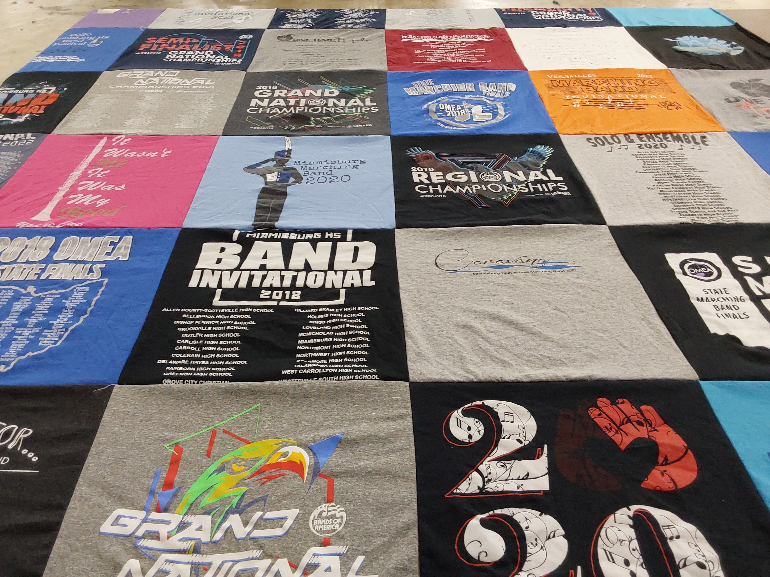T-shirt quilt from miamisburg high school by Jackie from OH