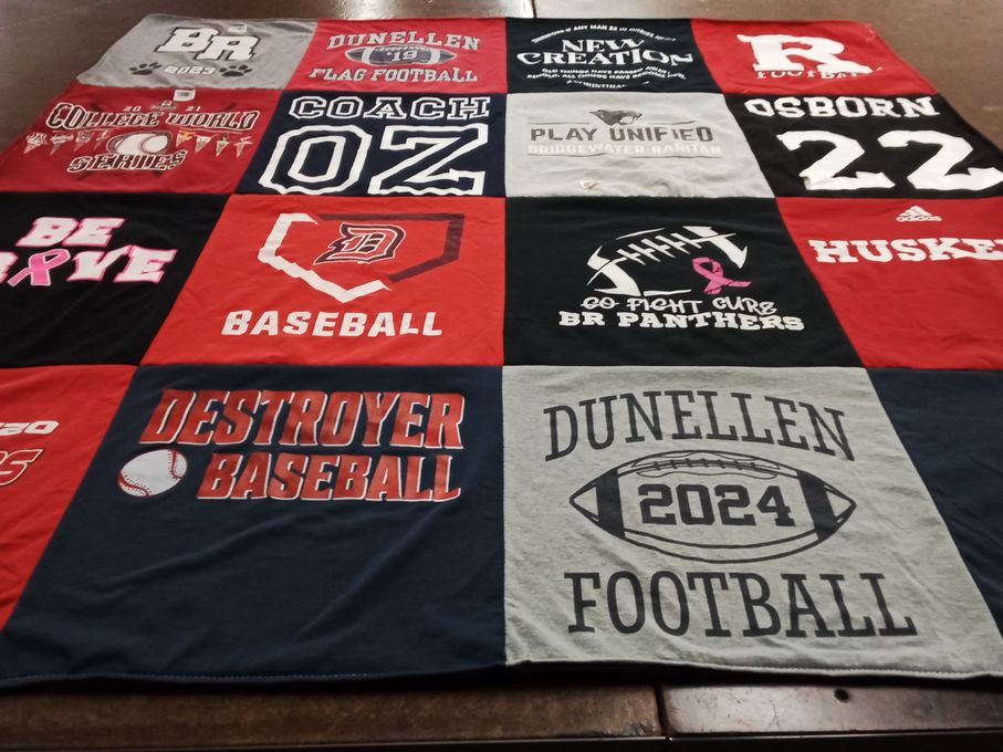 T-shirt quilt featuring dunellen football by Marissa from NJ