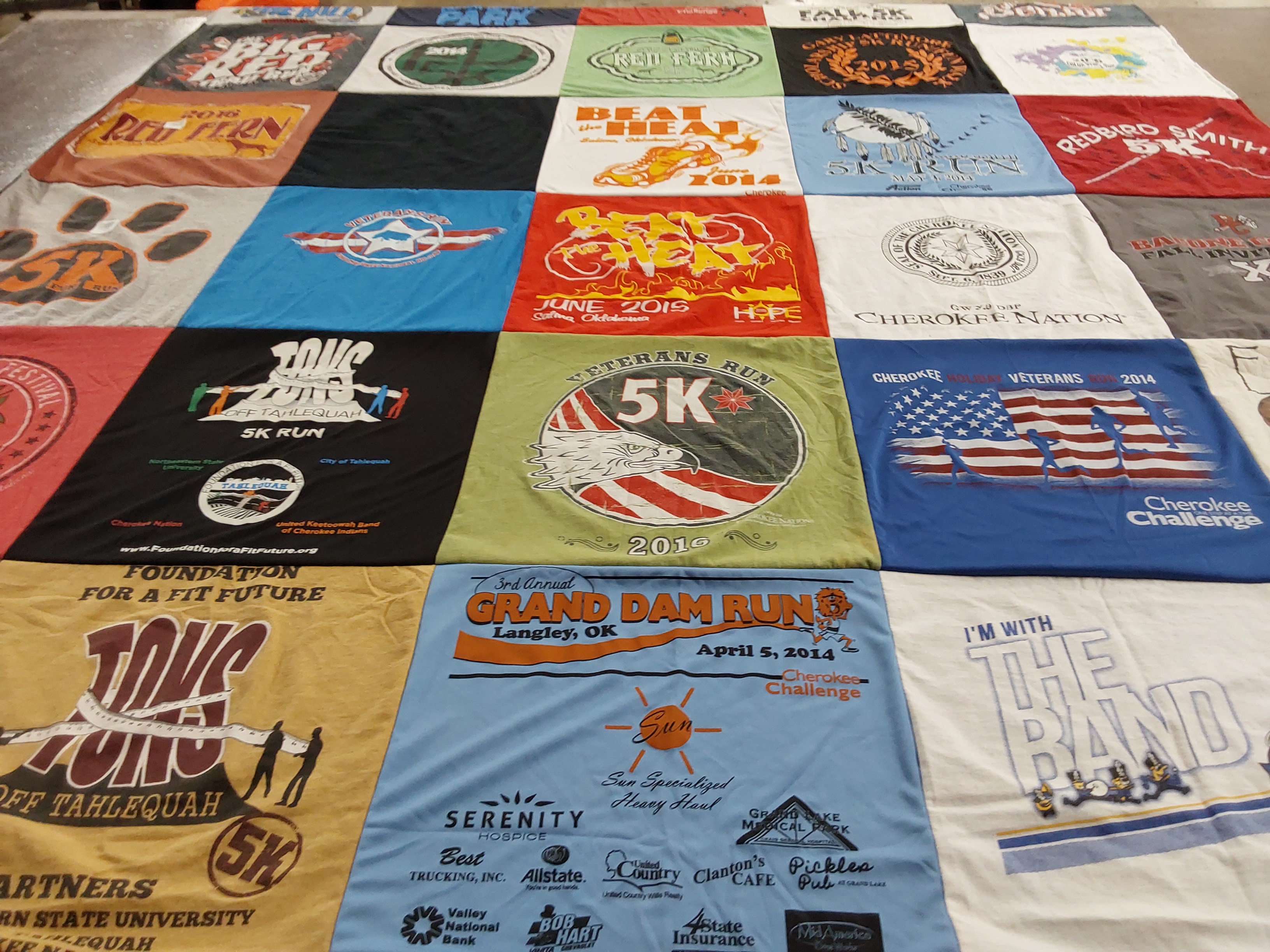 T-shirt quilt from eastern oklahoma state college by James from OK