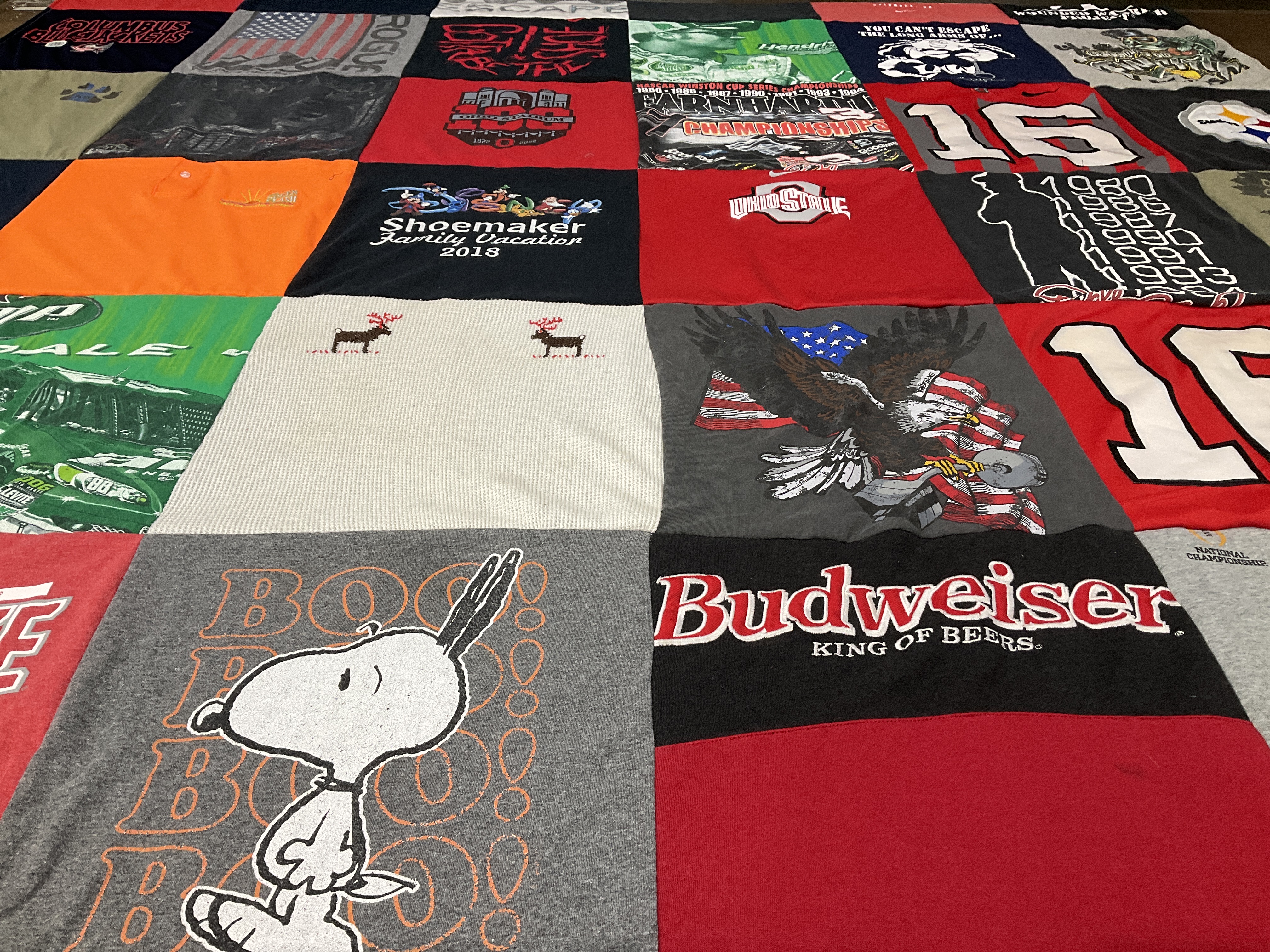 T-shirt quilt from ohio state university by Shelli from OH