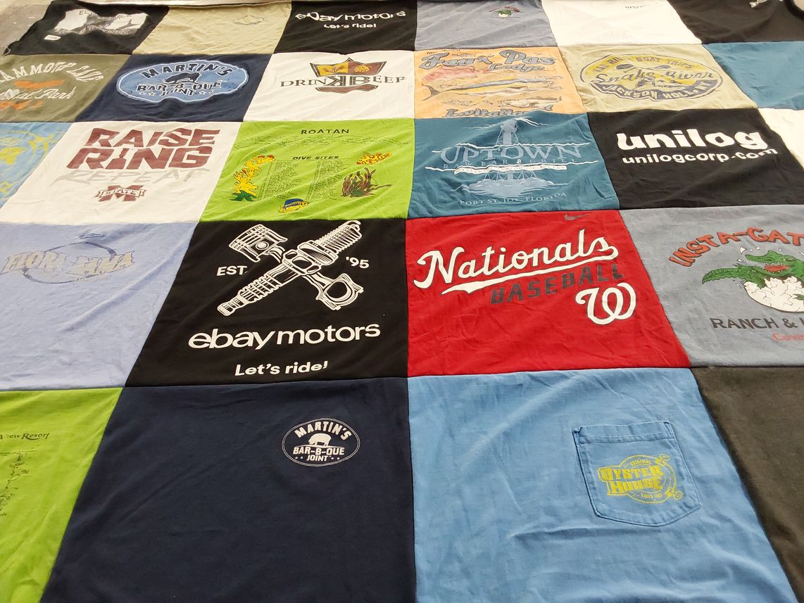 T-shirt quilt featuring washington nationals baseball by Georgene from MS