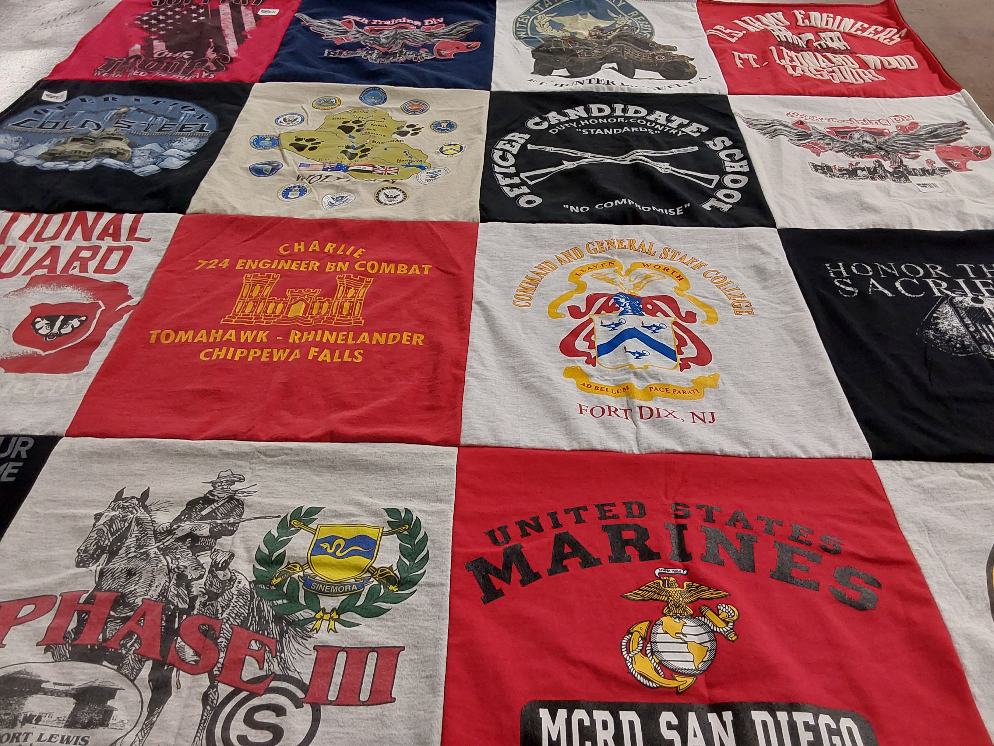 T-shirt quilt from command and general staff college by Mitch from WI