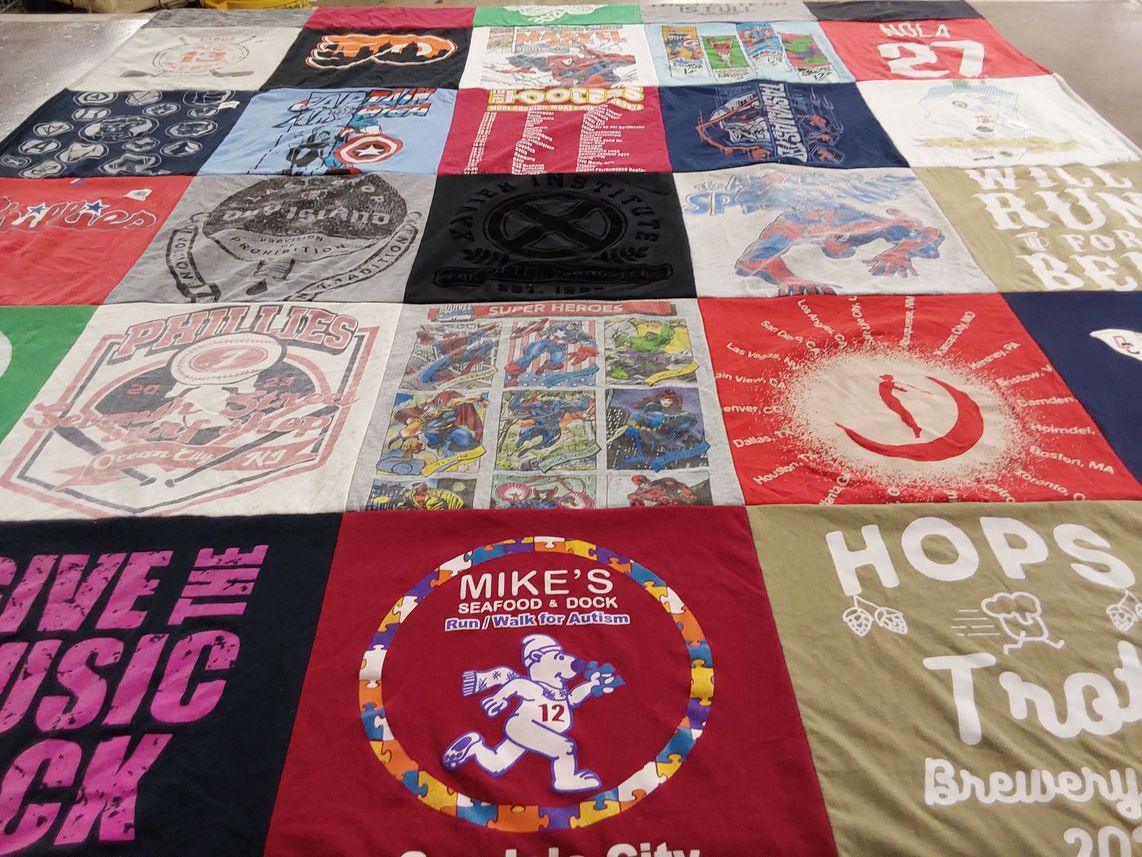 T-shirt quilt featuring phillies by jodi from NJ