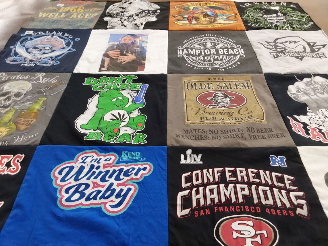 T-shirt quilt featuring san francisco 49ers by kimmie from MA