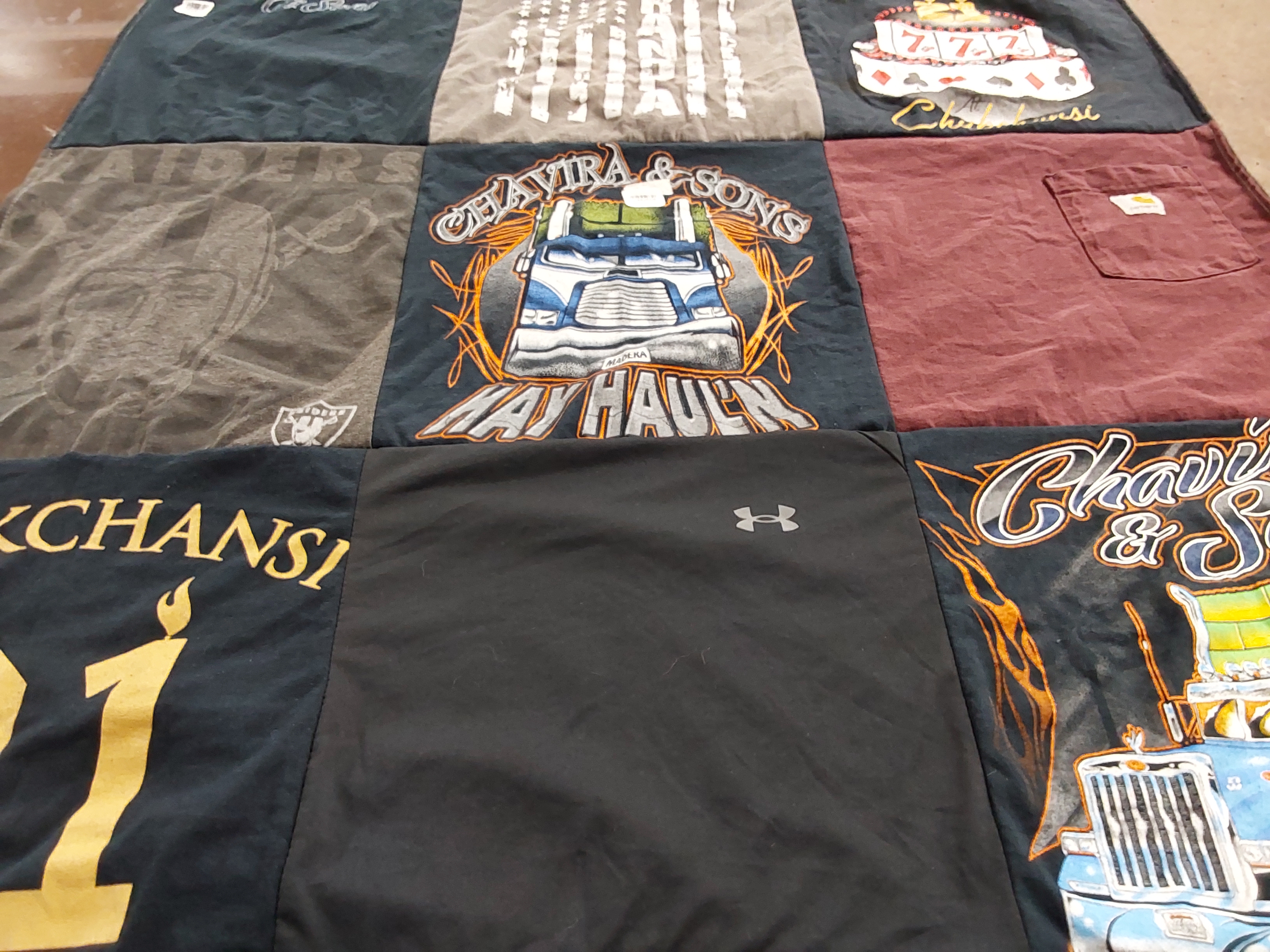 T-shirt quilt featuring raiders by Deanna from CA