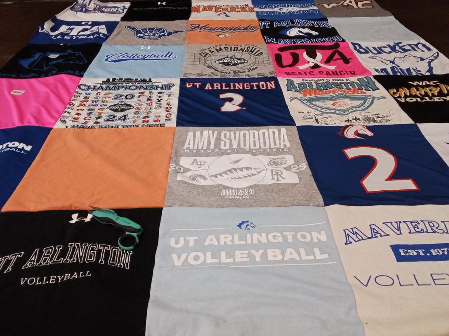 T-shirt quilt featuring ut arlington mavericks by Amy from TX