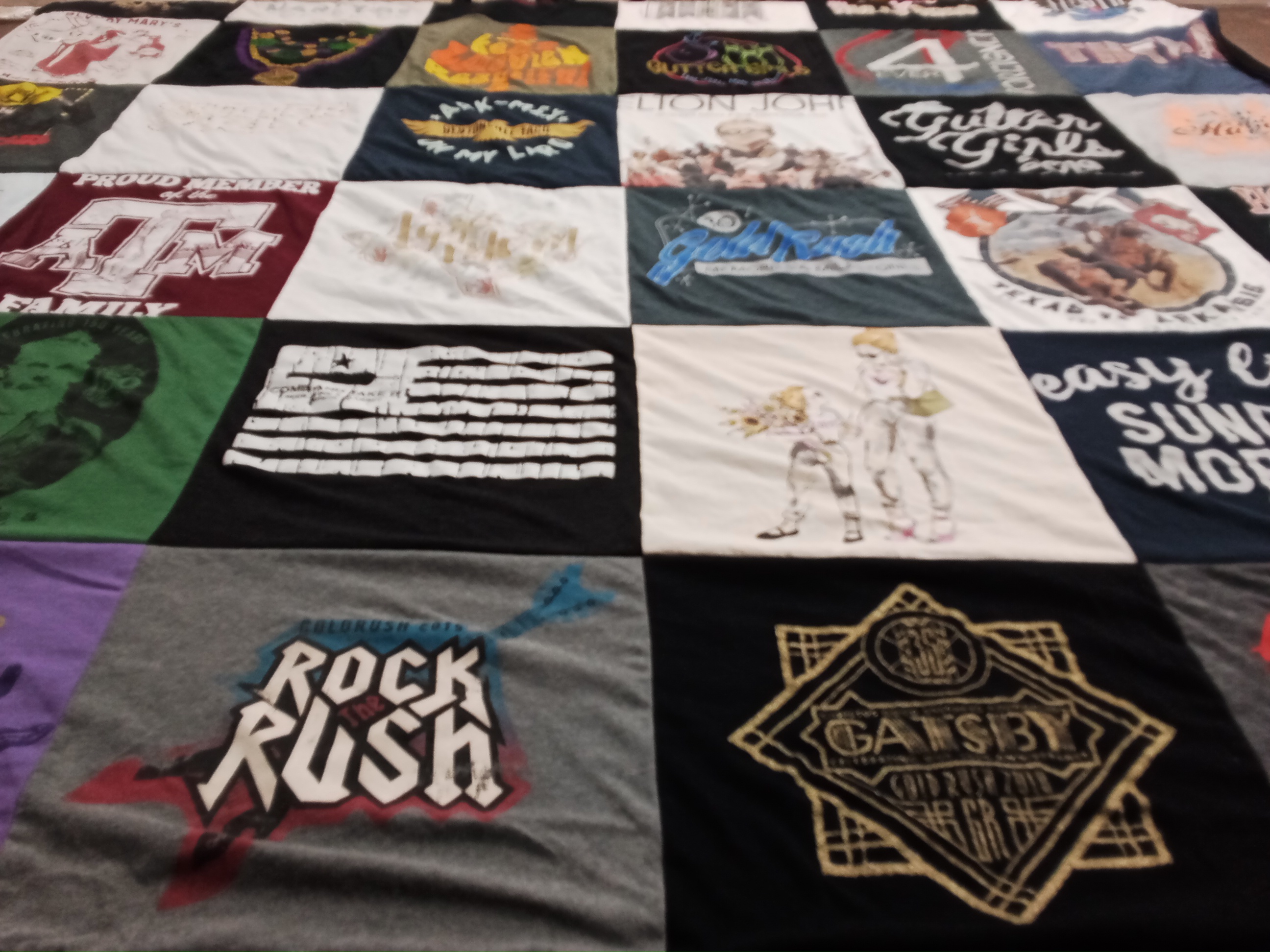 T-shirt quilt from texas a&m university, texas tech university by Kimberly from TX