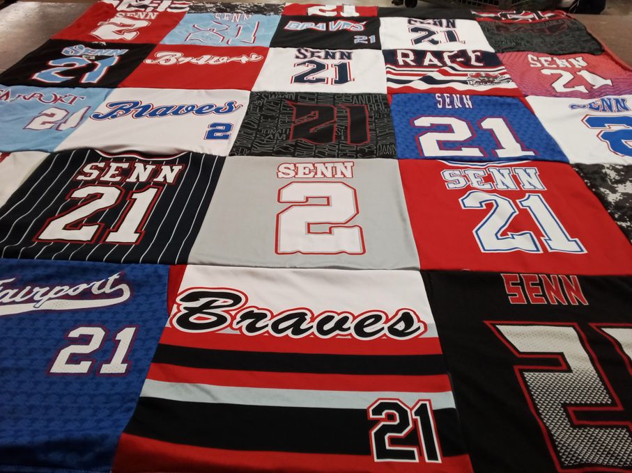 T-shirt quilt from senn high school by Kimberly from NY