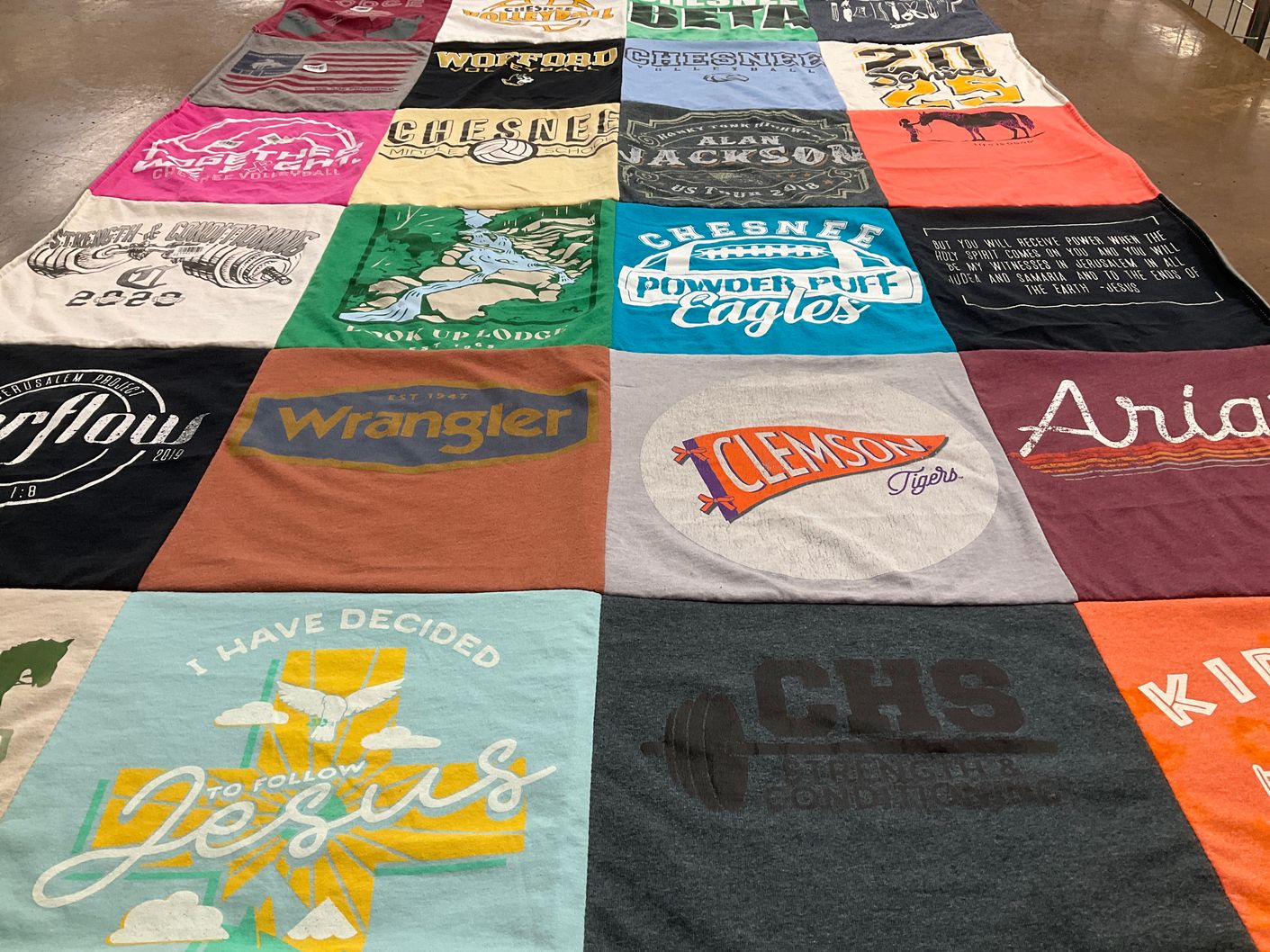 T-shirt quilt featuring chesnee high school football team by April from SC