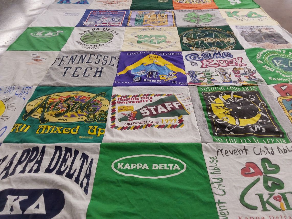 T-shirt quilt from tennessee tech university by Amy from TN