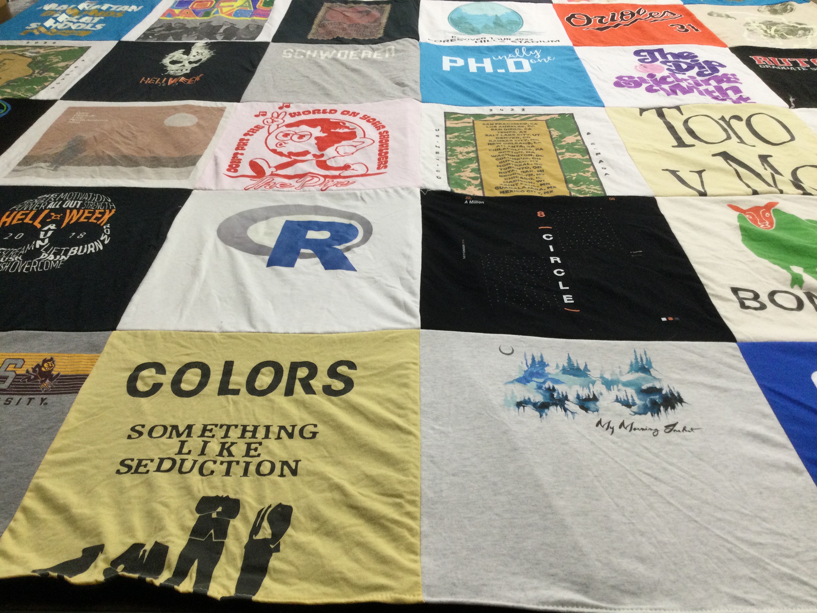 T-shirt quilt featuring baltimore orioles by Kayla from CA