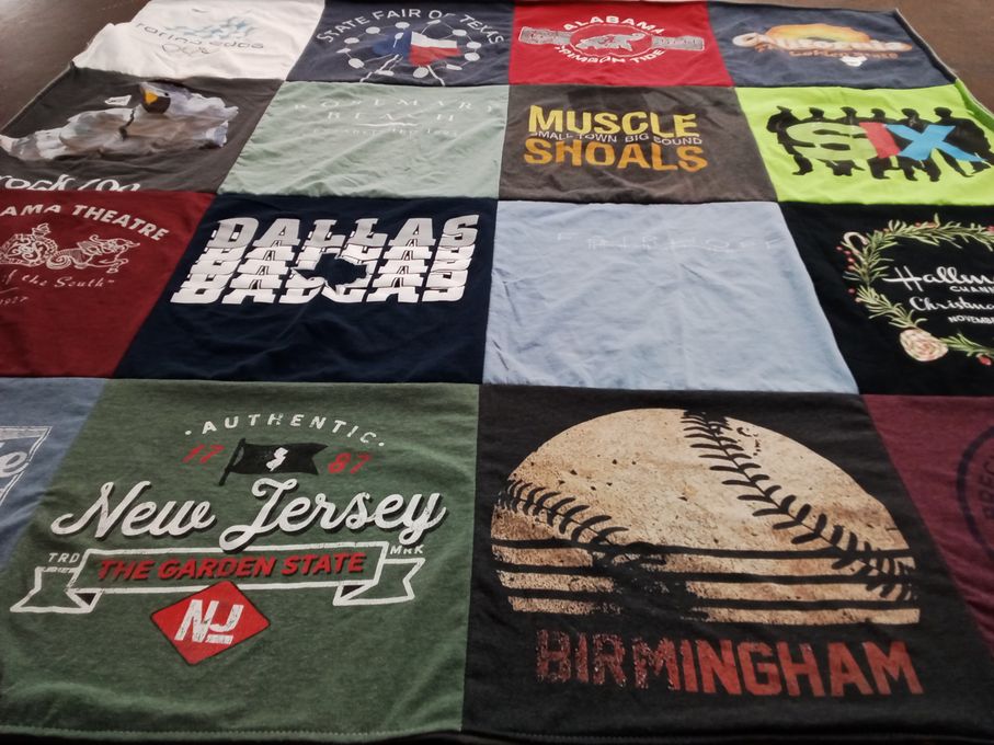 T-shirt quilt featuring alabama crimson tide by Nancy from AL