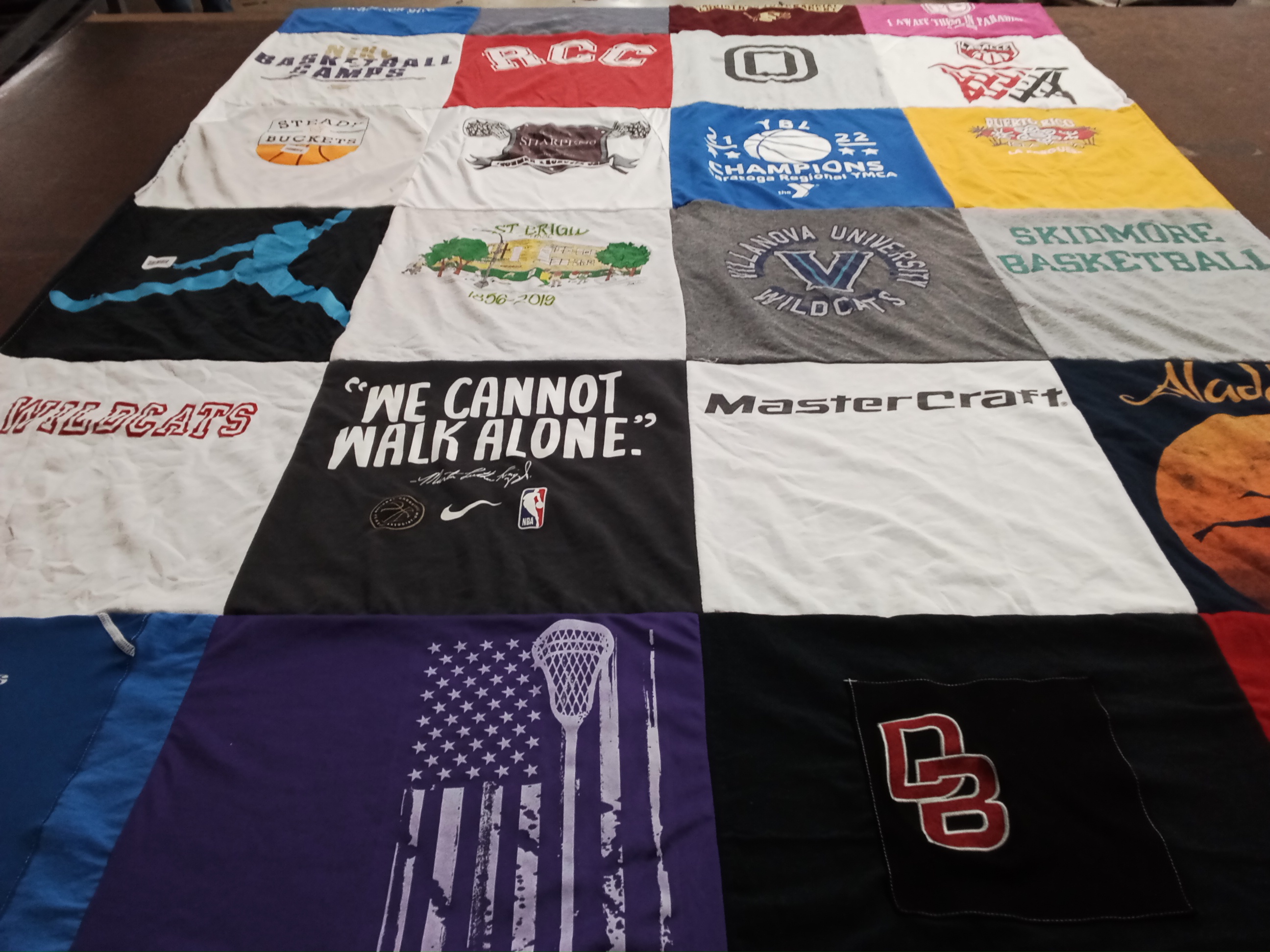 T-shirt quilt featuring villanova university wildcats by Matthew from NJ