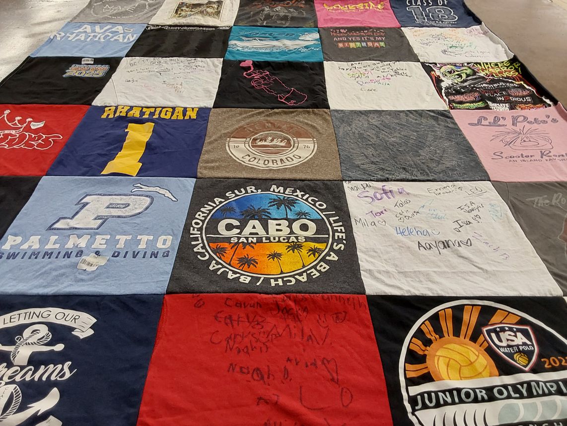 T-shirt quilt from palmetto high school by Jamie from FL