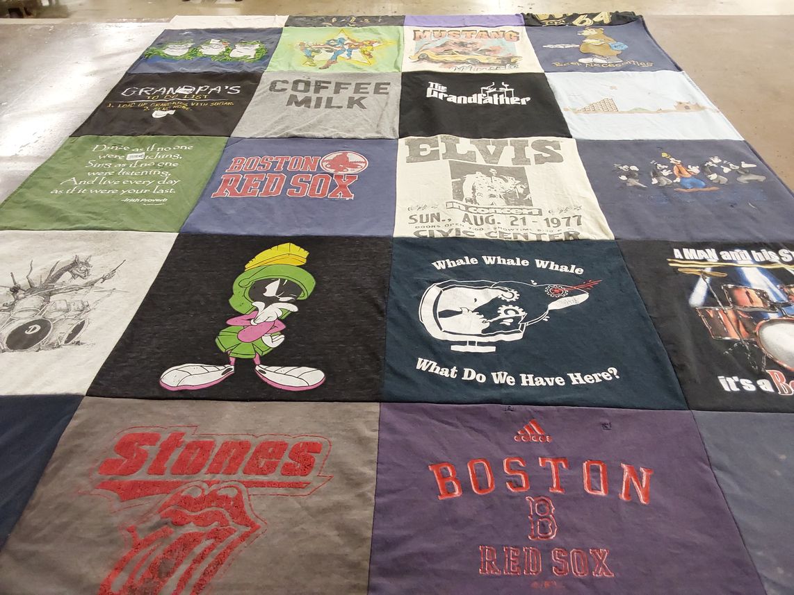 T-shirt quilt featuring boston red sox by Kathryn from VA