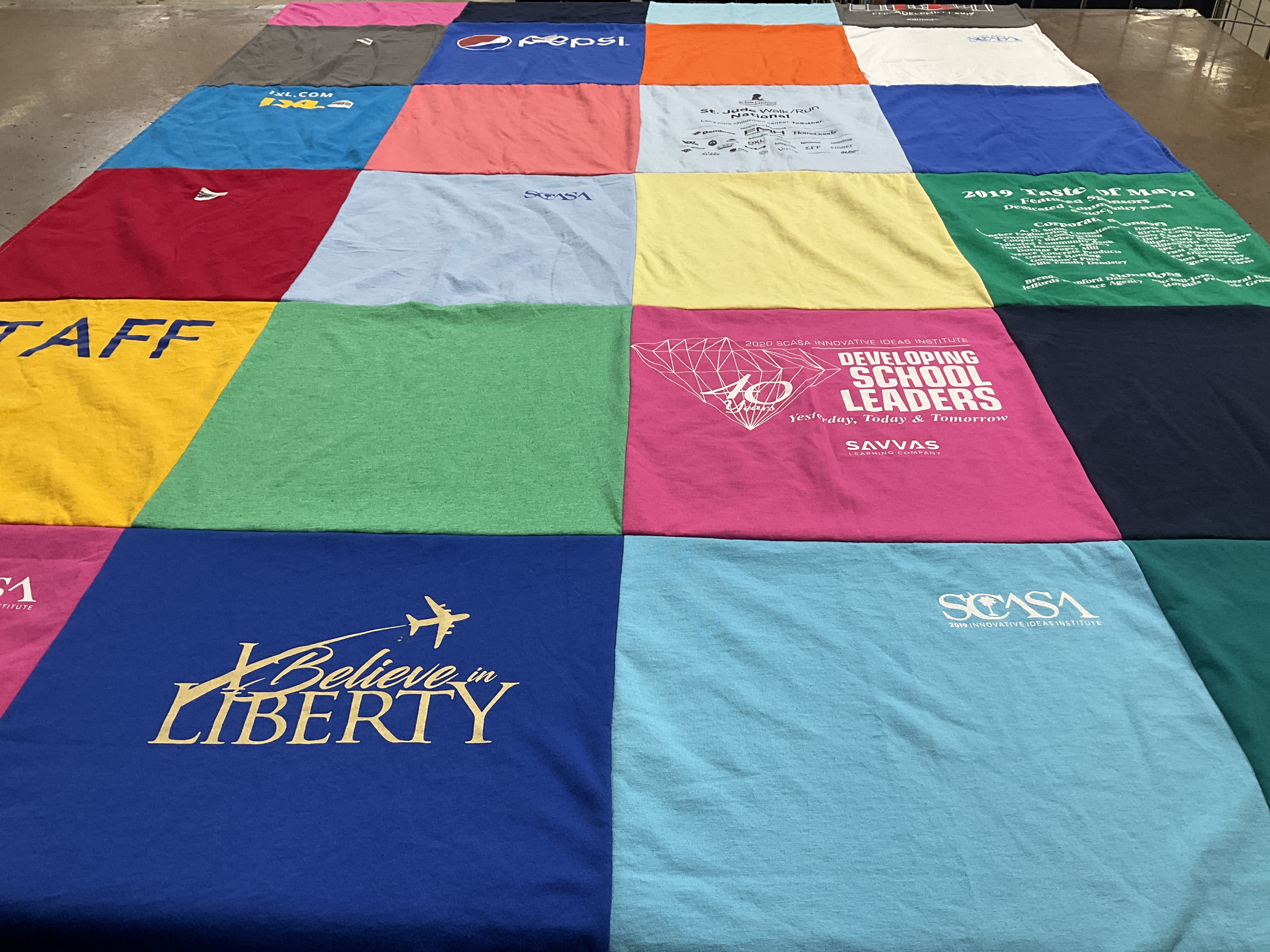 T-shirt quilt from st. john's university by Arlene from SC