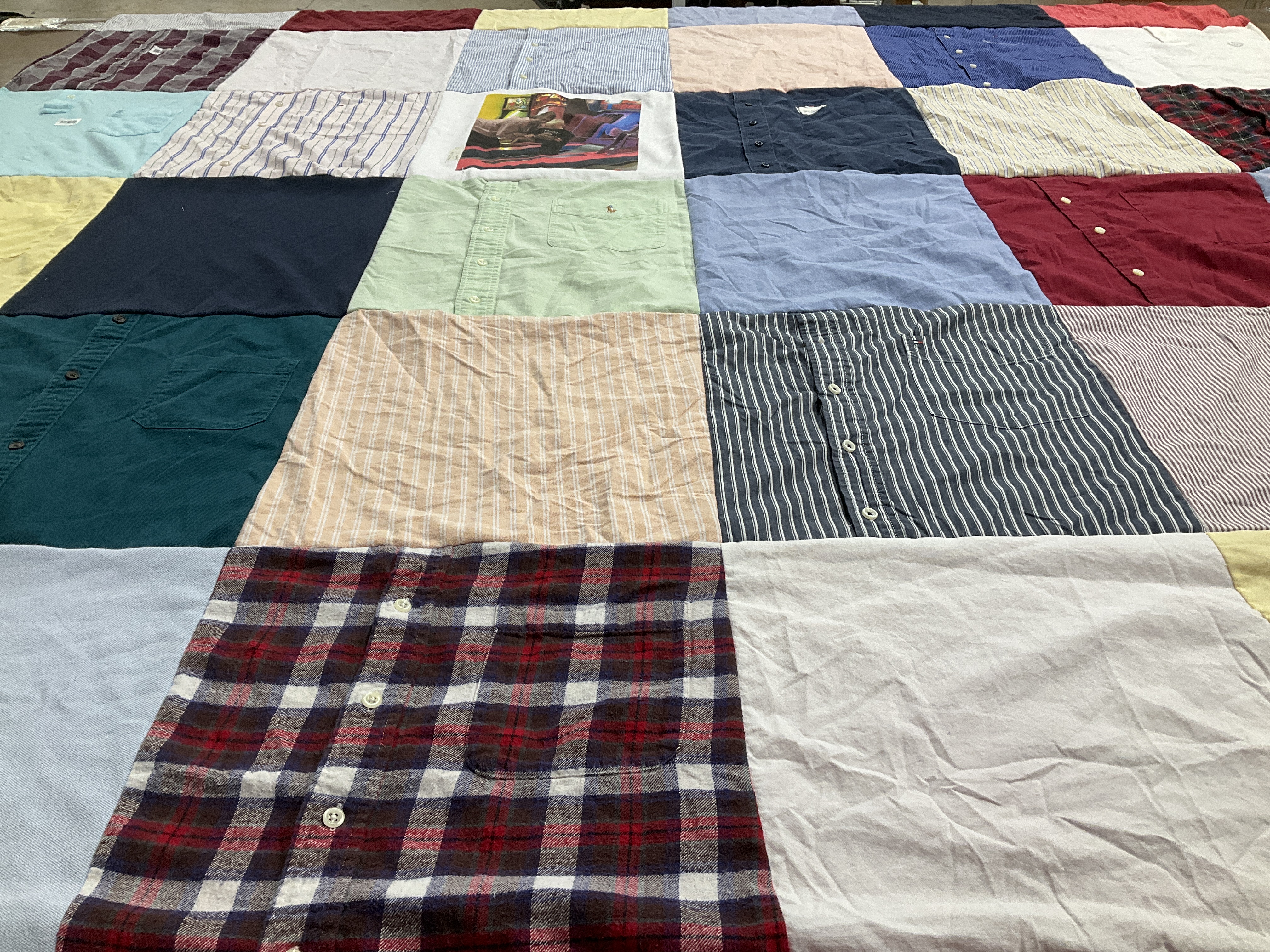 T-shirt quilt with sewing, crafting themes by Sarah from IL