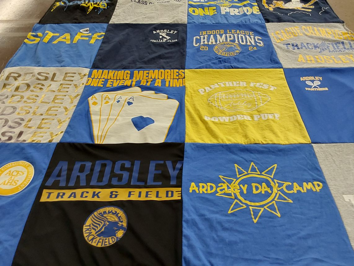 T-shirt quilt featuring ardsley track and field by ALLISON from NY