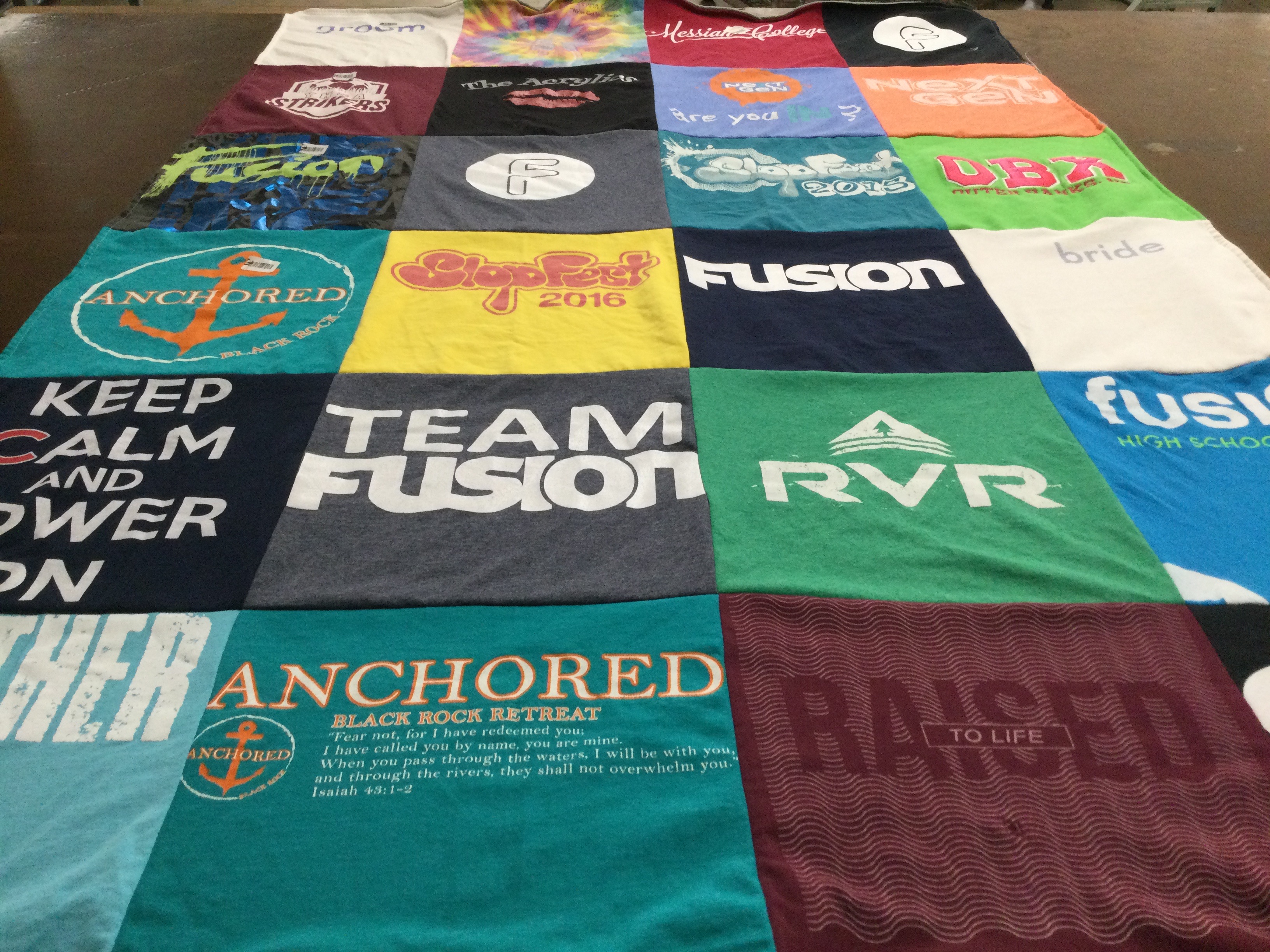 T-shirt quilt from housatonic community college by Jessica from PA