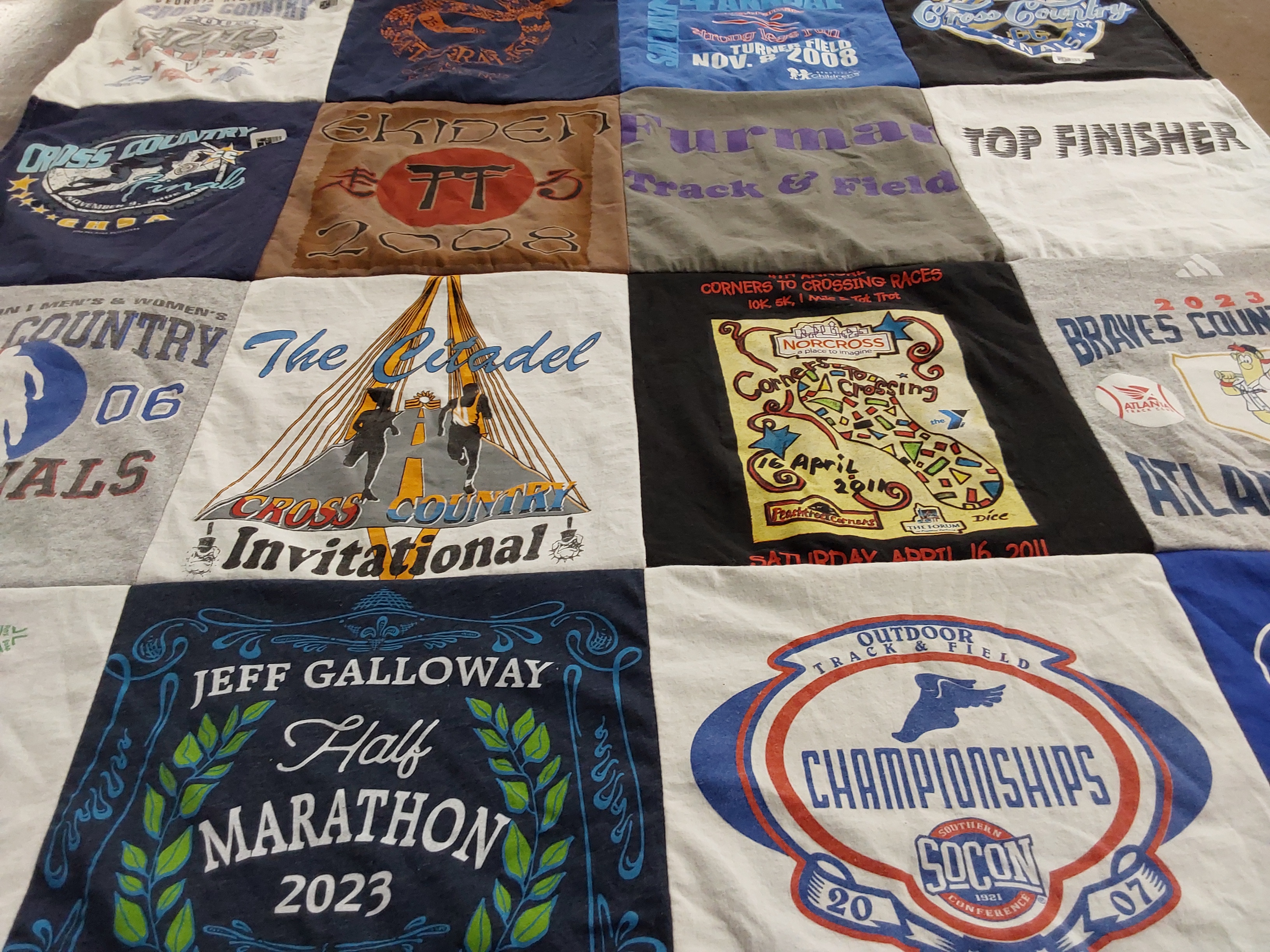 T-shirt quilt from the citadel, norcross high school by Holly from GA
