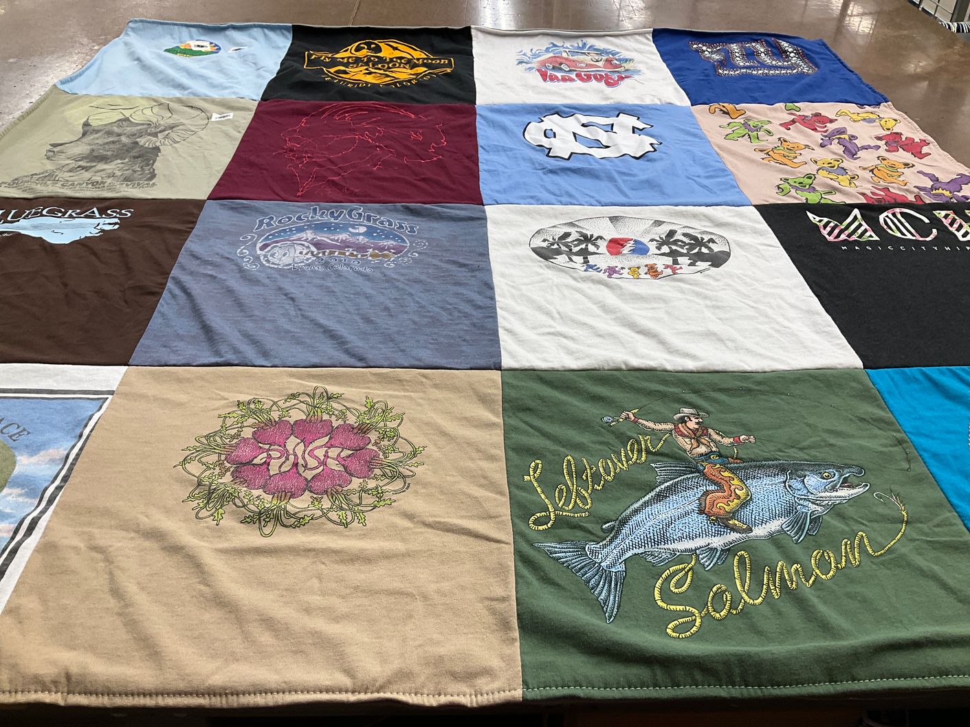T-shirt quilt from university of north carolina by Becca from CO
